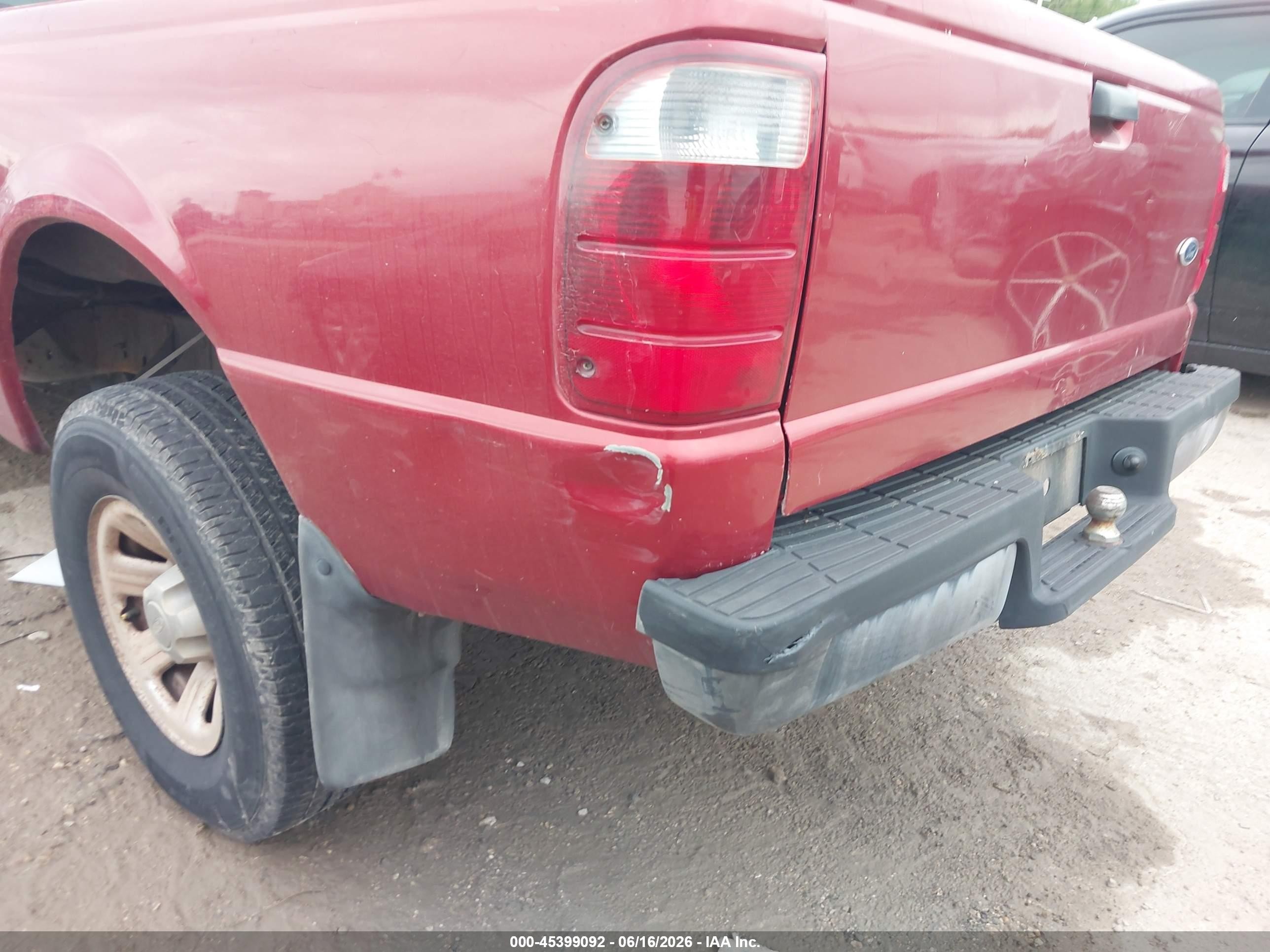 2003 Ford Ranger Xl/xlt Red vin: 1FTYR10D73PB71776