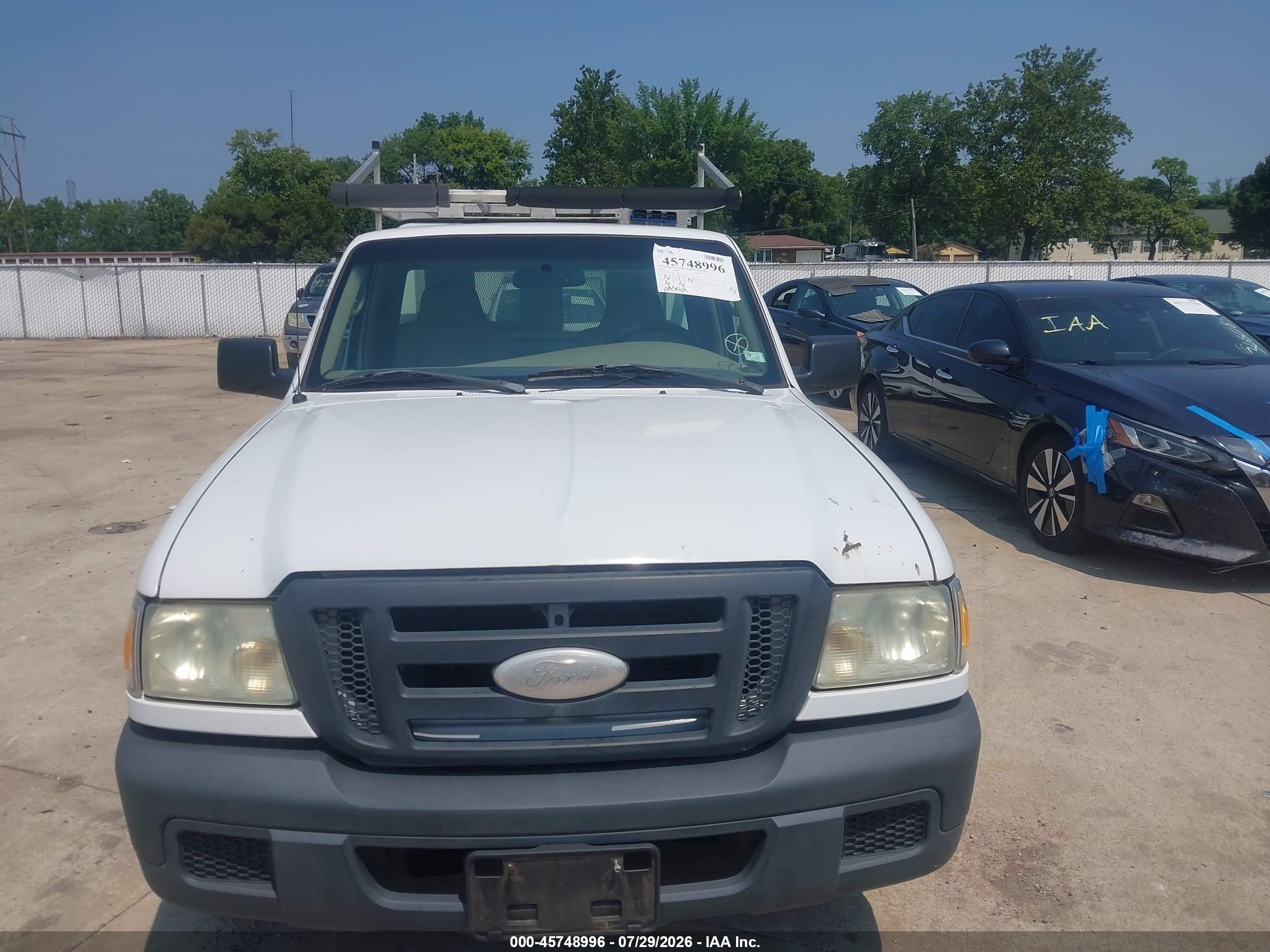 2007 Ford Ranger Stx/xl/xlt White vin: 1FTYR10D77PA08082