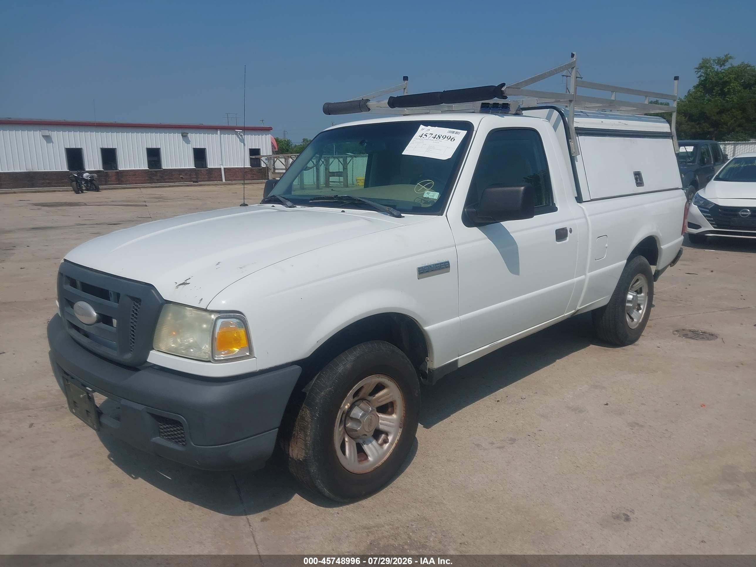 2007 Ford Ranger Stx/xl/xlt White vin: 1FTYR10D77PA08082
