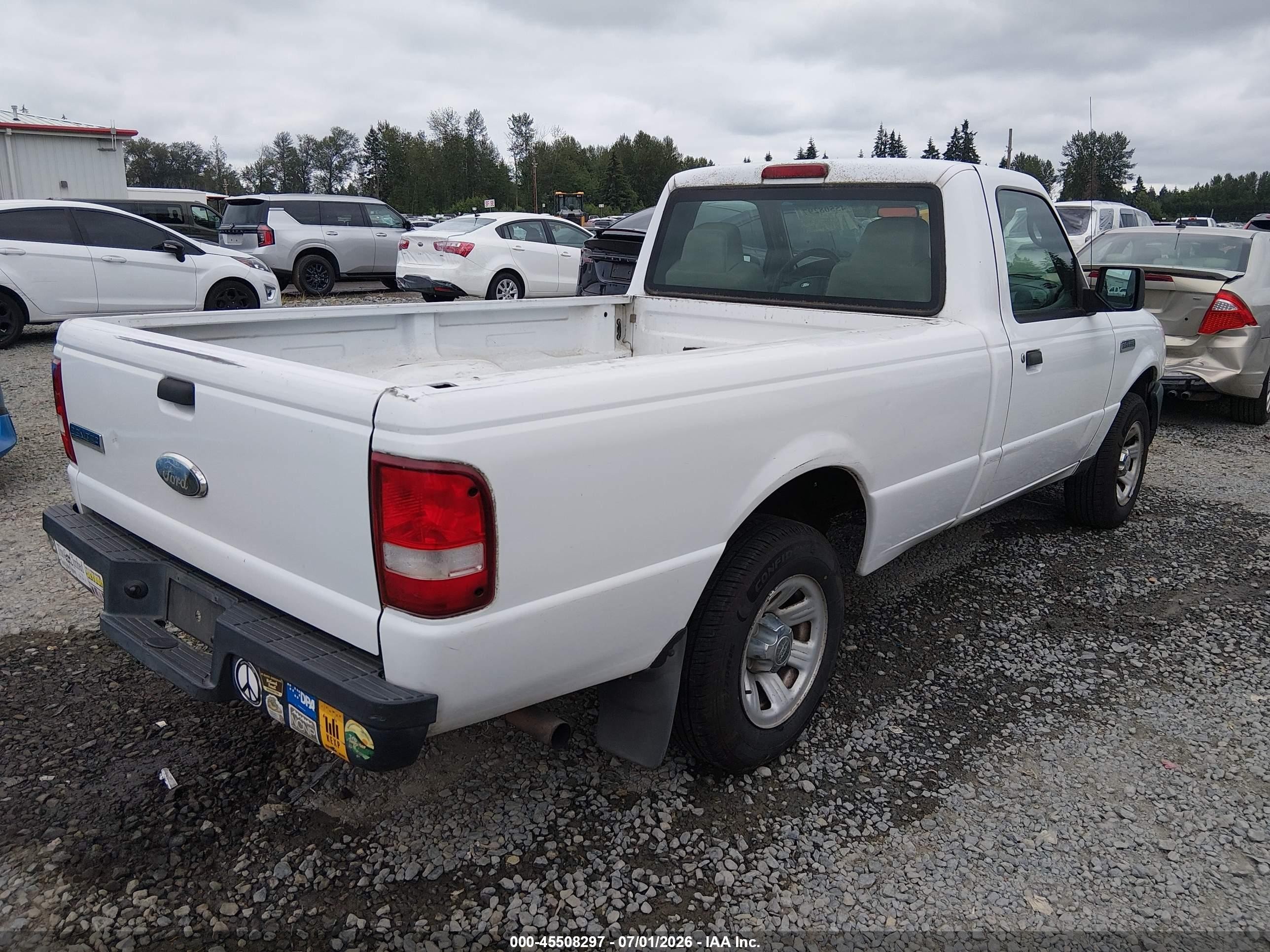 2007 Ford Ranger Stx/xl/xlt White vin: 1FTYR10D77PA66242