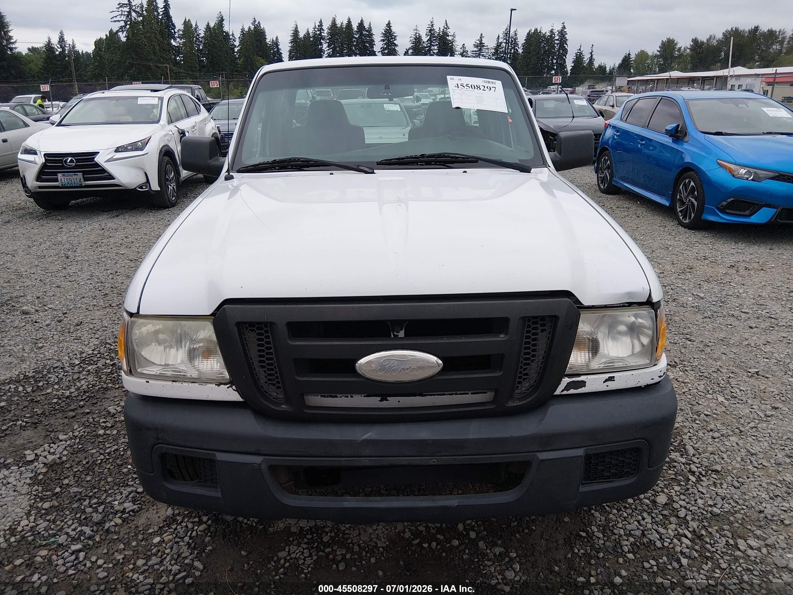 2007 Ford Ranger Stx/xl/xlt White vin: 1FTYR10D77PA66242