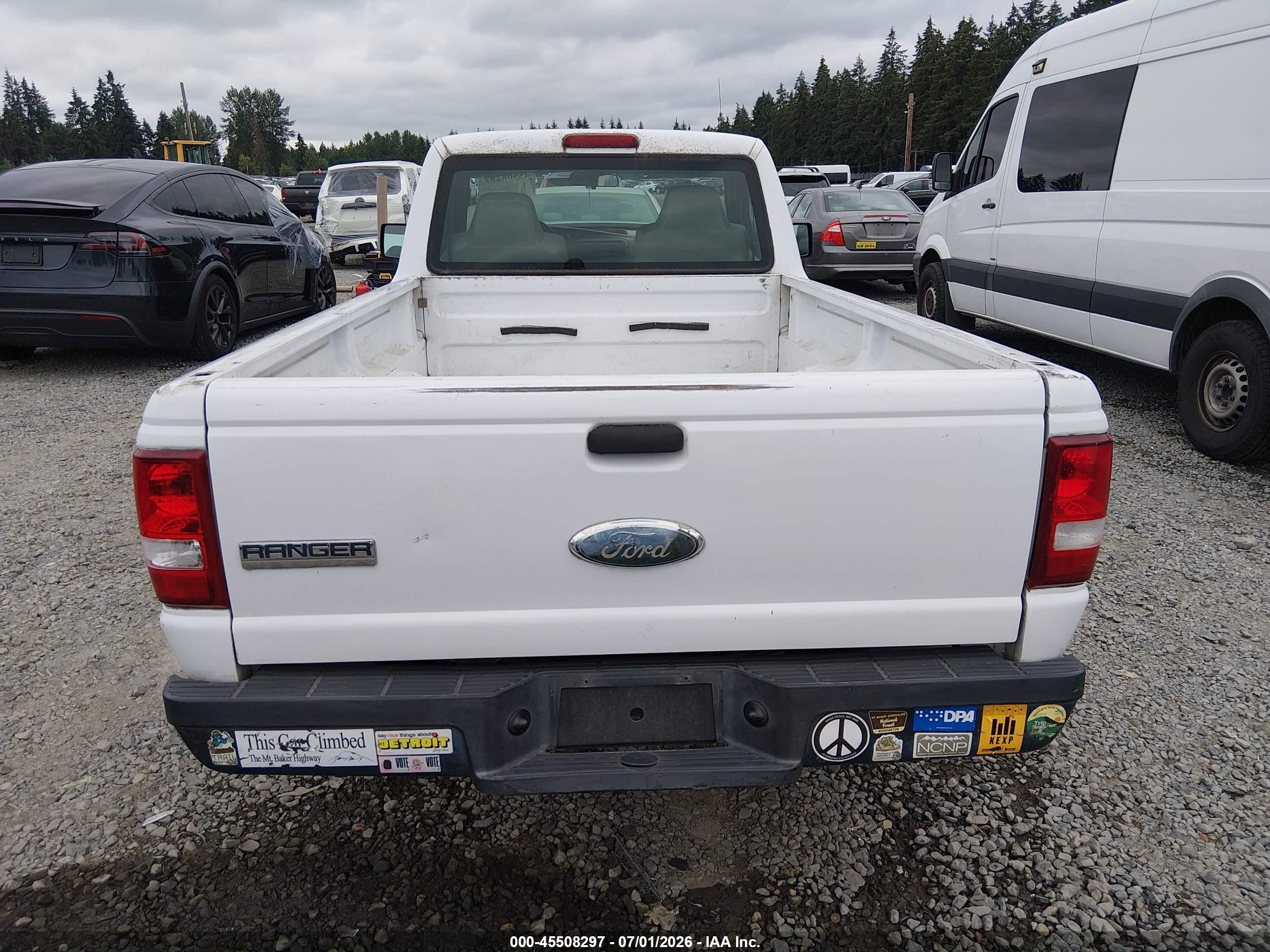 2007 Ford Ranger Stx/xl/xlt White vin: 1FTYR10D77PA66242