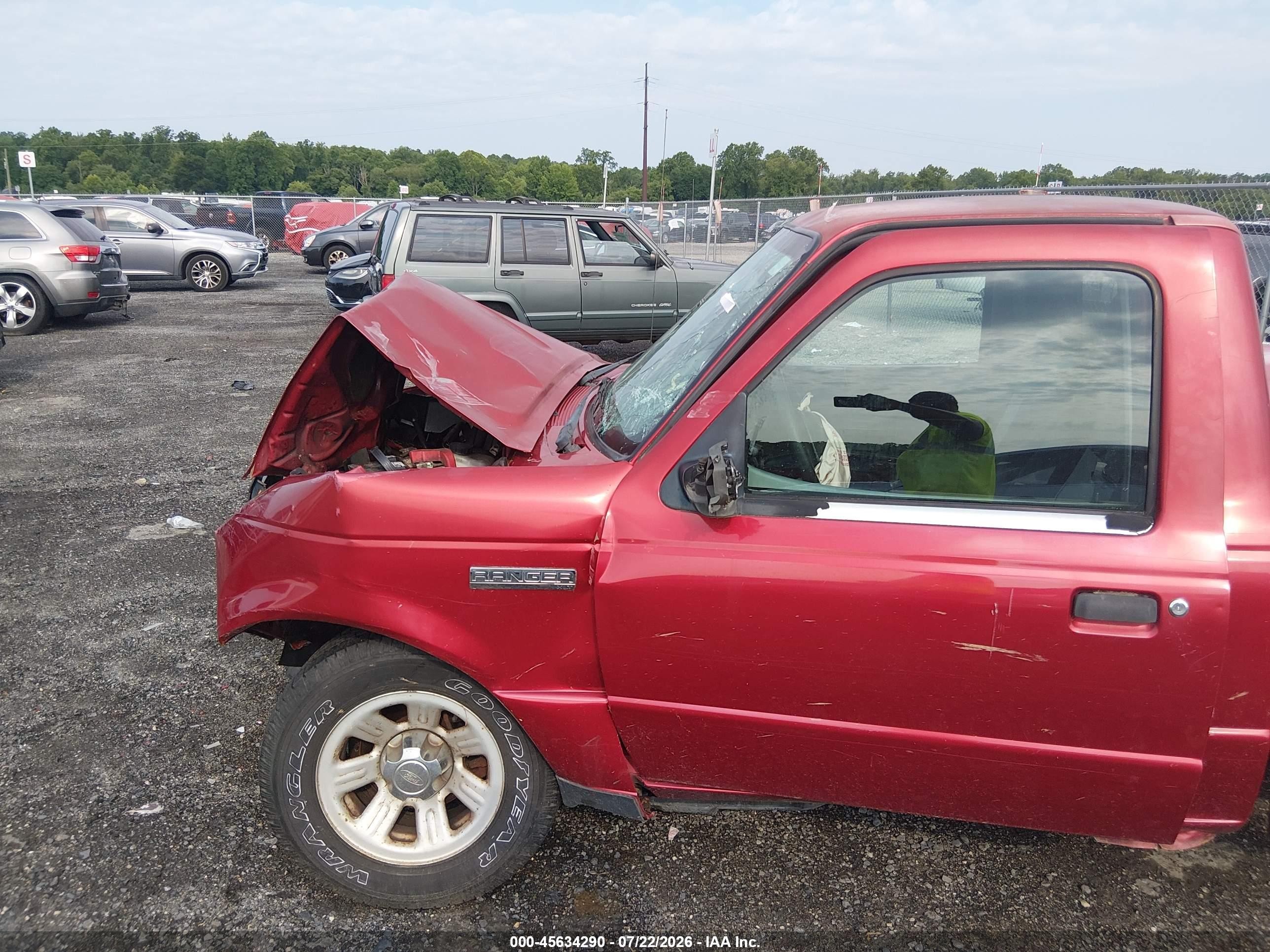 2007 Ford Ranger Stx/xl/xlt Red vin: 1FTYR10D77PA94963