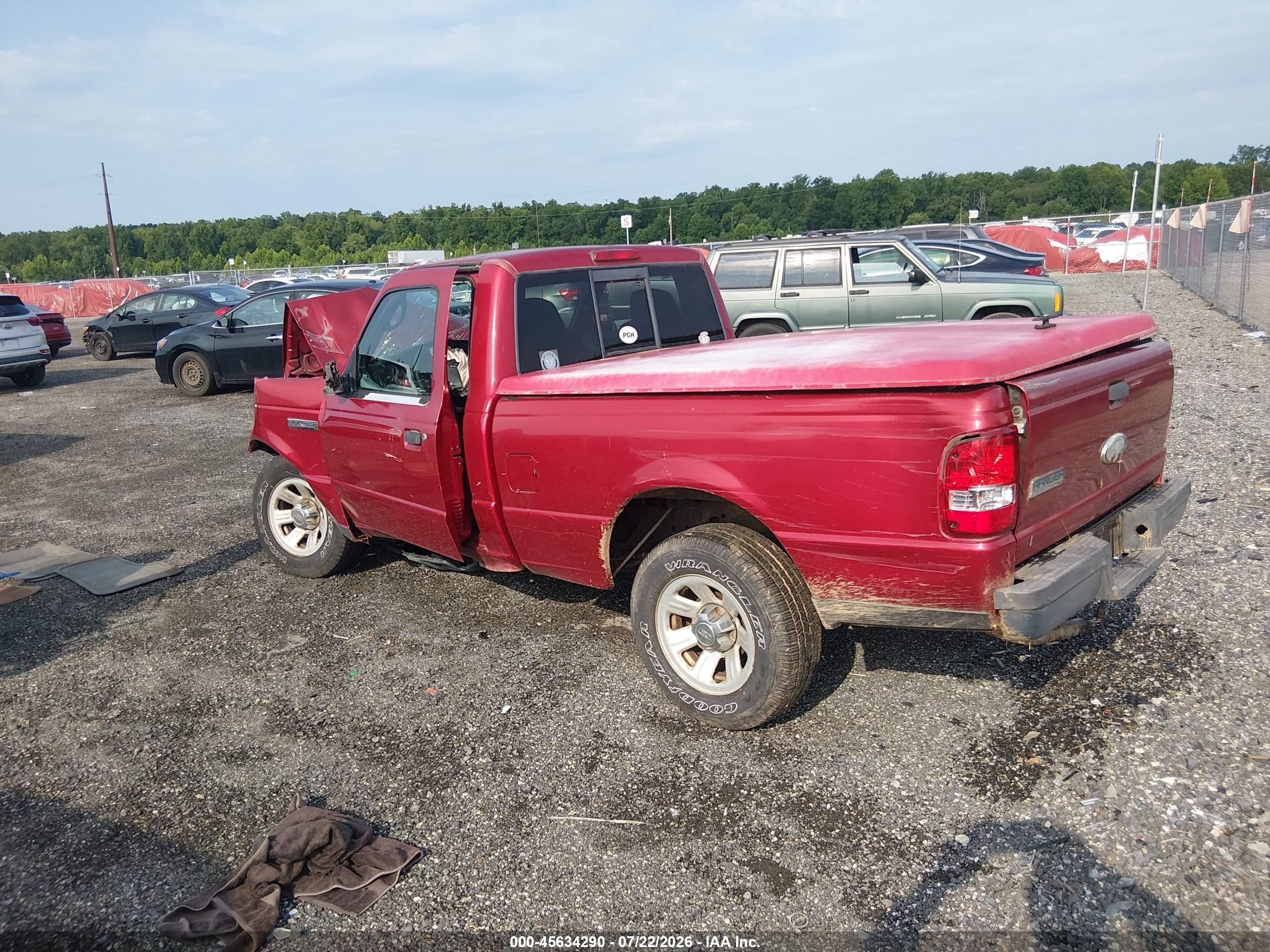 2007 Ford Ranger Stx/xl/xlt Red vin: 1FTYR10D77PA94963