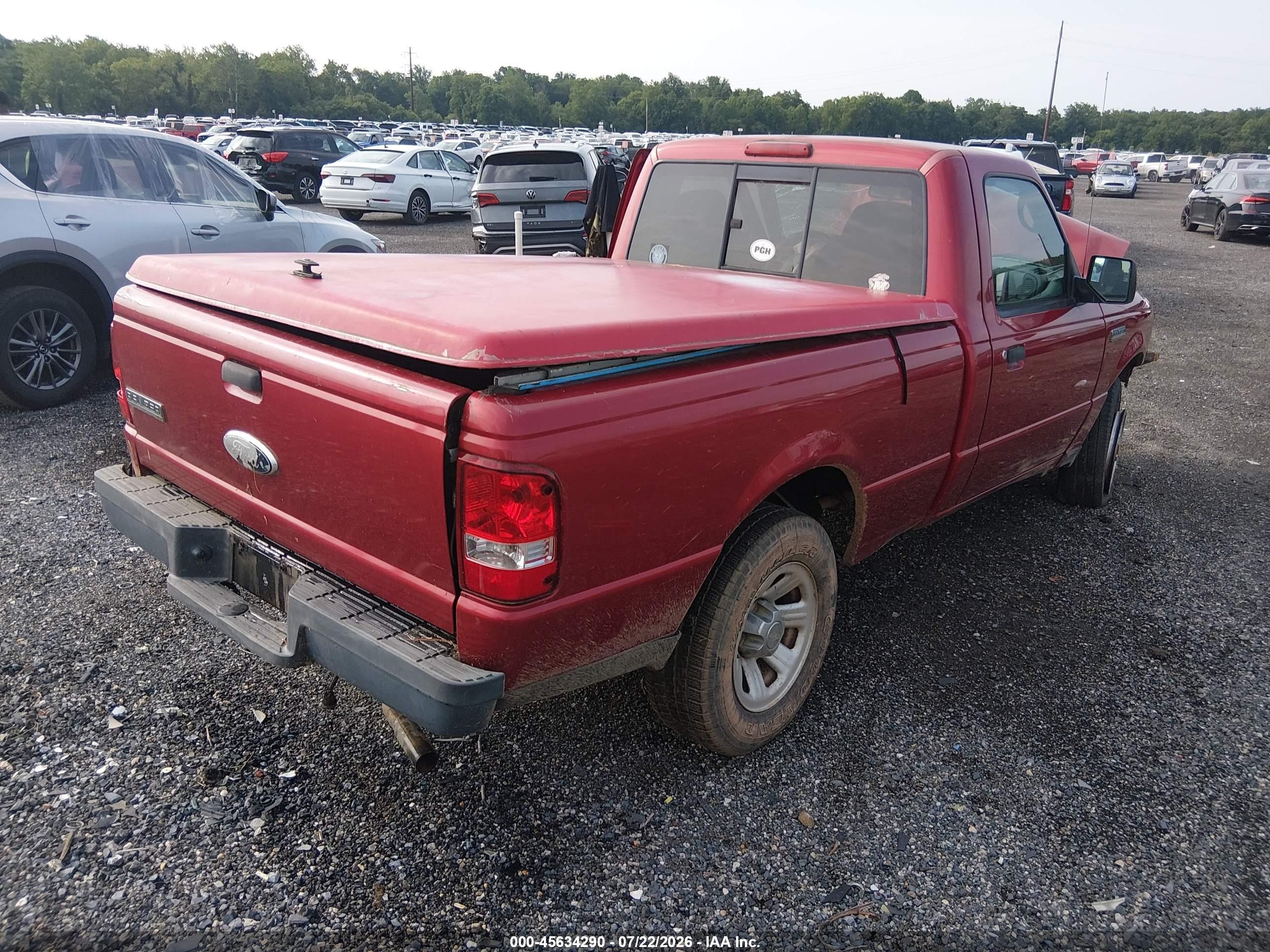 2007 Ford Ranger Stx/xl/xlt Red vin: 1FTYR10D77PA94963