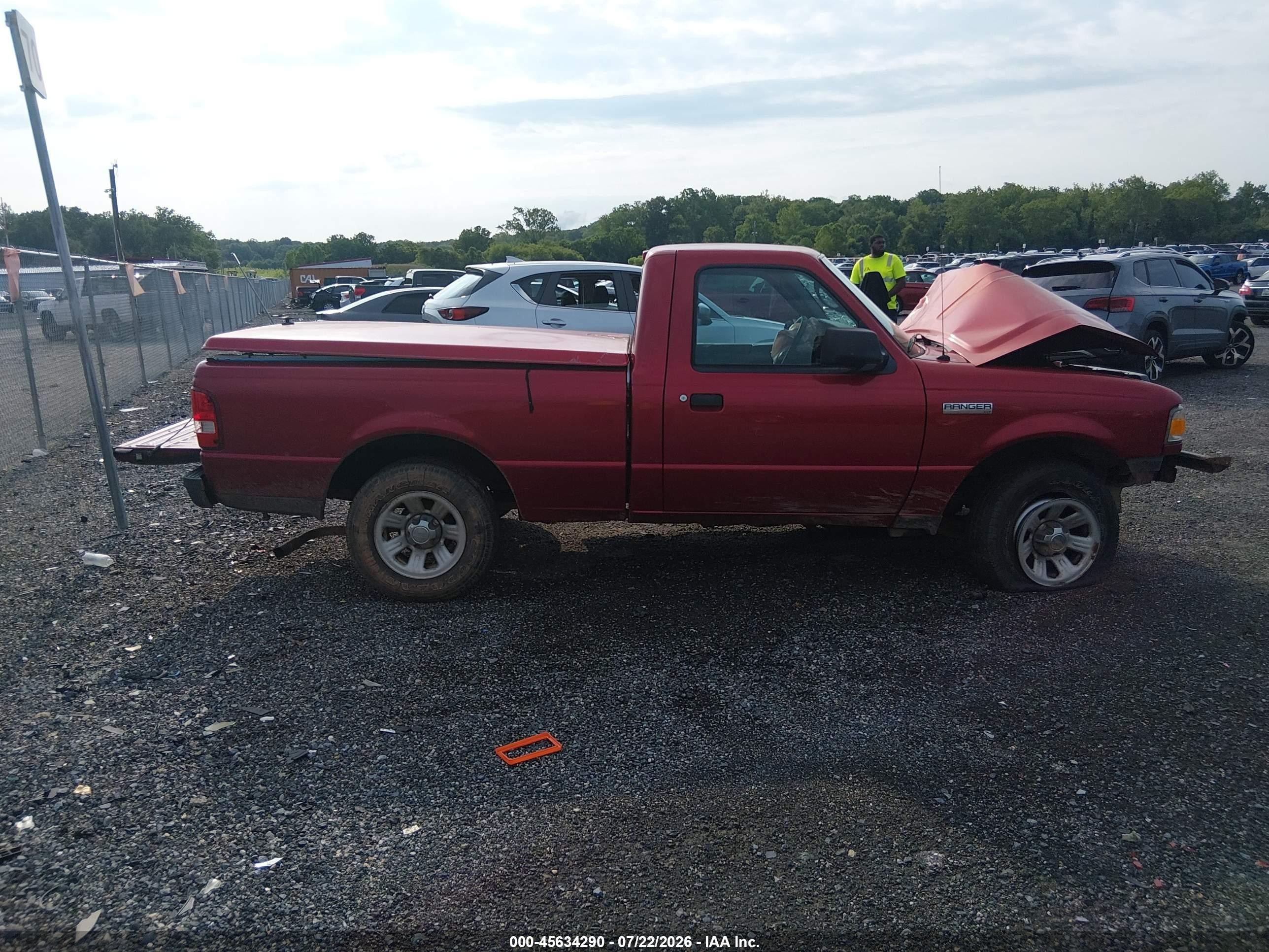 2007 Ford Ranger Stx/xl/xlt Red vin: 1FTYR10D77PA94963