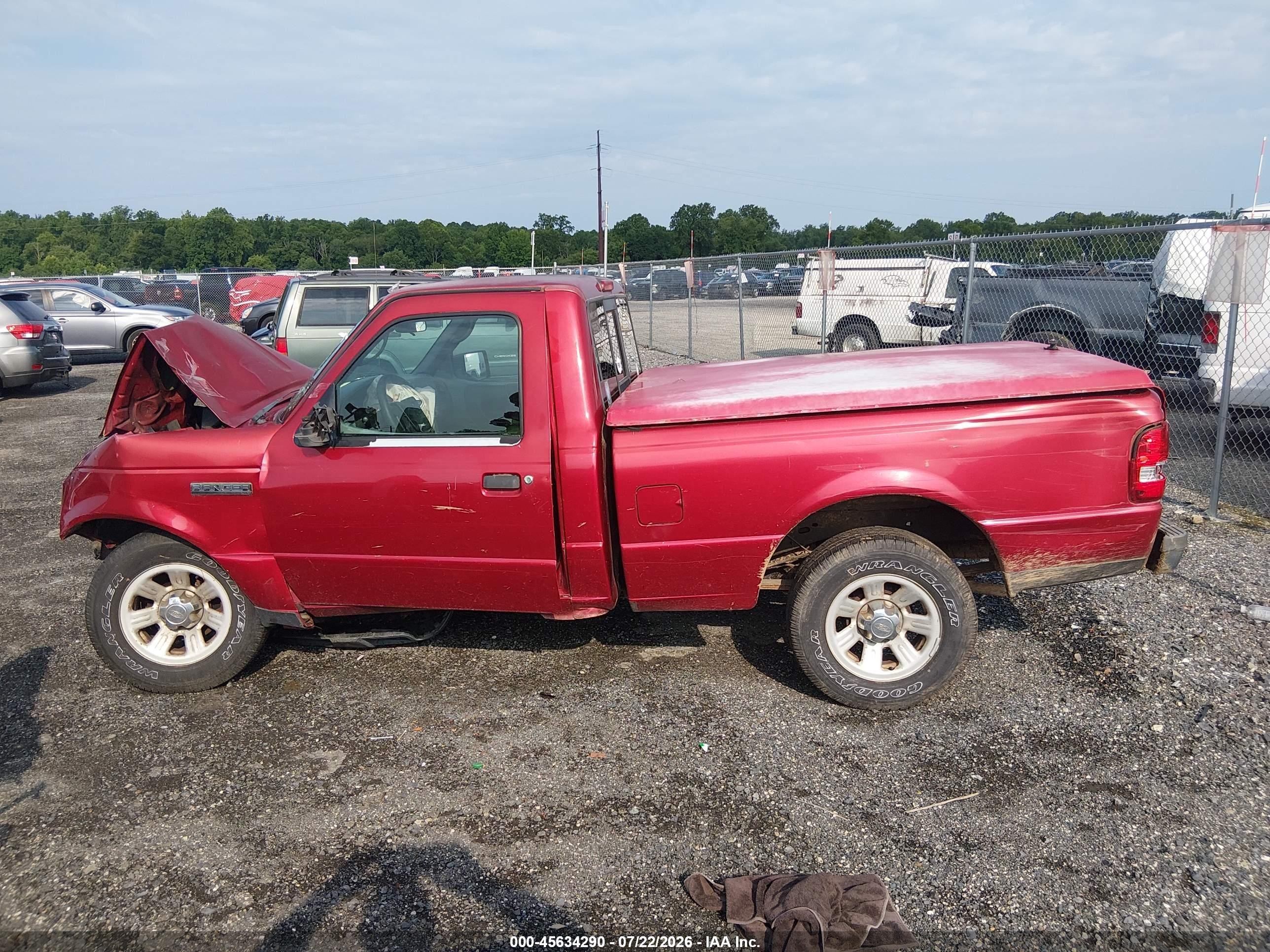 2007 Ford Ranger Stx/xl/xlt Red vin: 1FTYR10D77PA94963