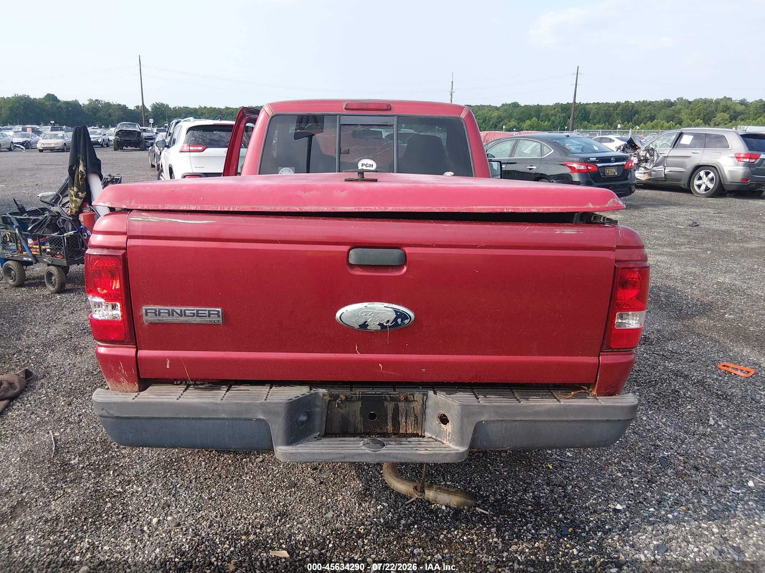 2007 Ford Ranger Stx/xl/xlt Red vin: 1FTYR10D77PA94963