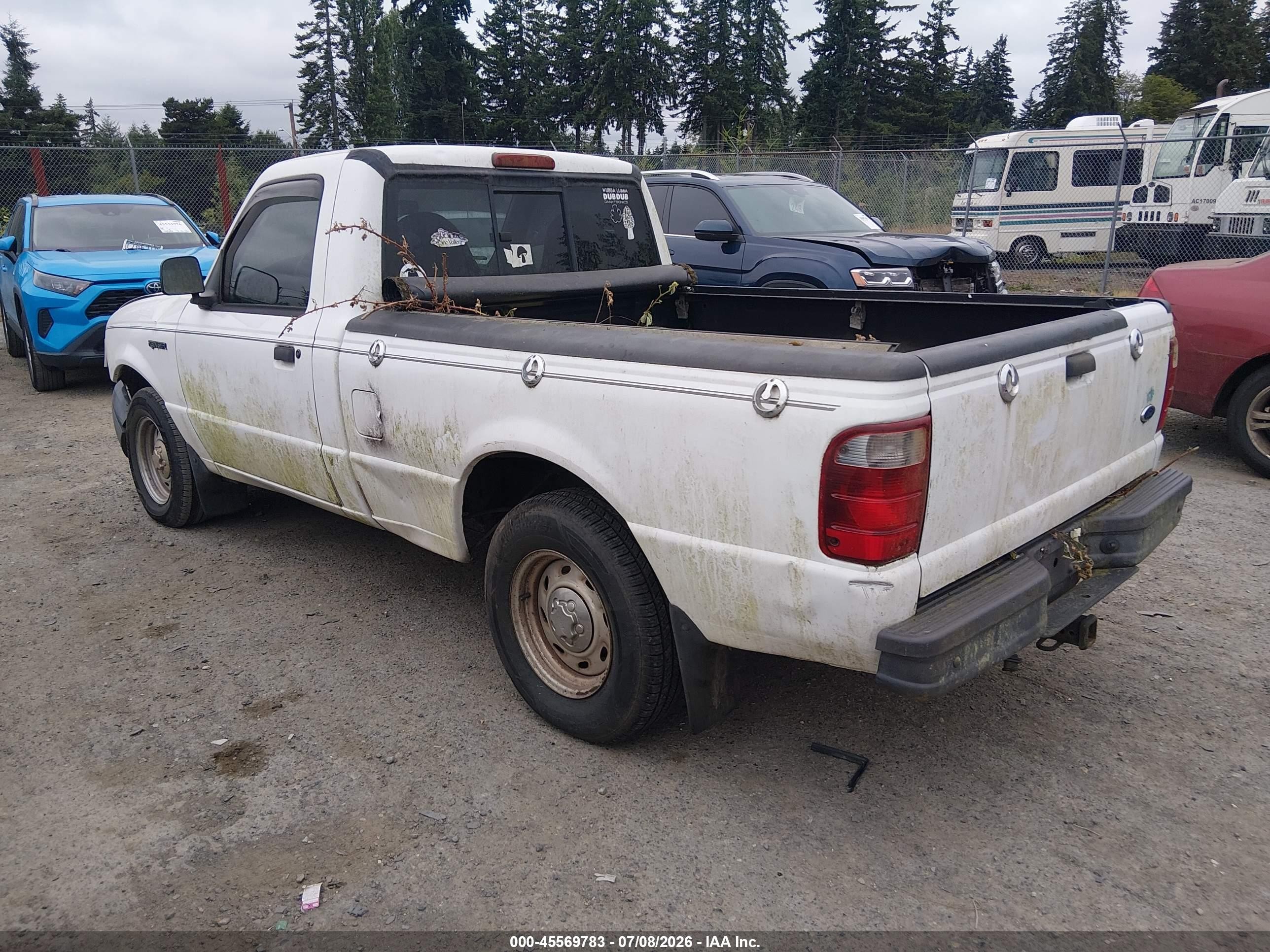 2001 Ford Ranger Xl/xlt White vin: 1FTYR10D81PB49718