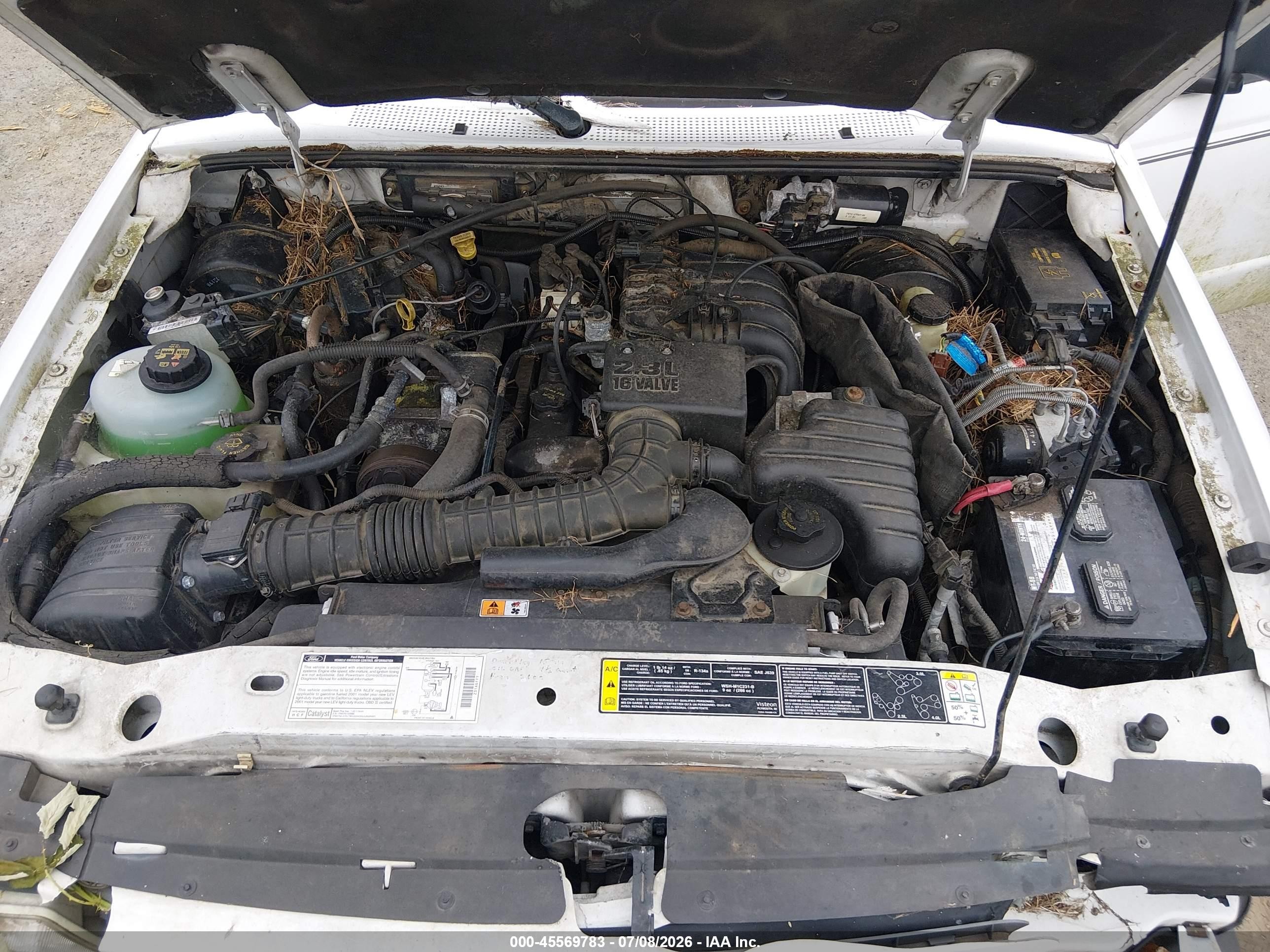 2001 Ford Ranger Xl/xlt White vin: 1FTYR10D81PB49718