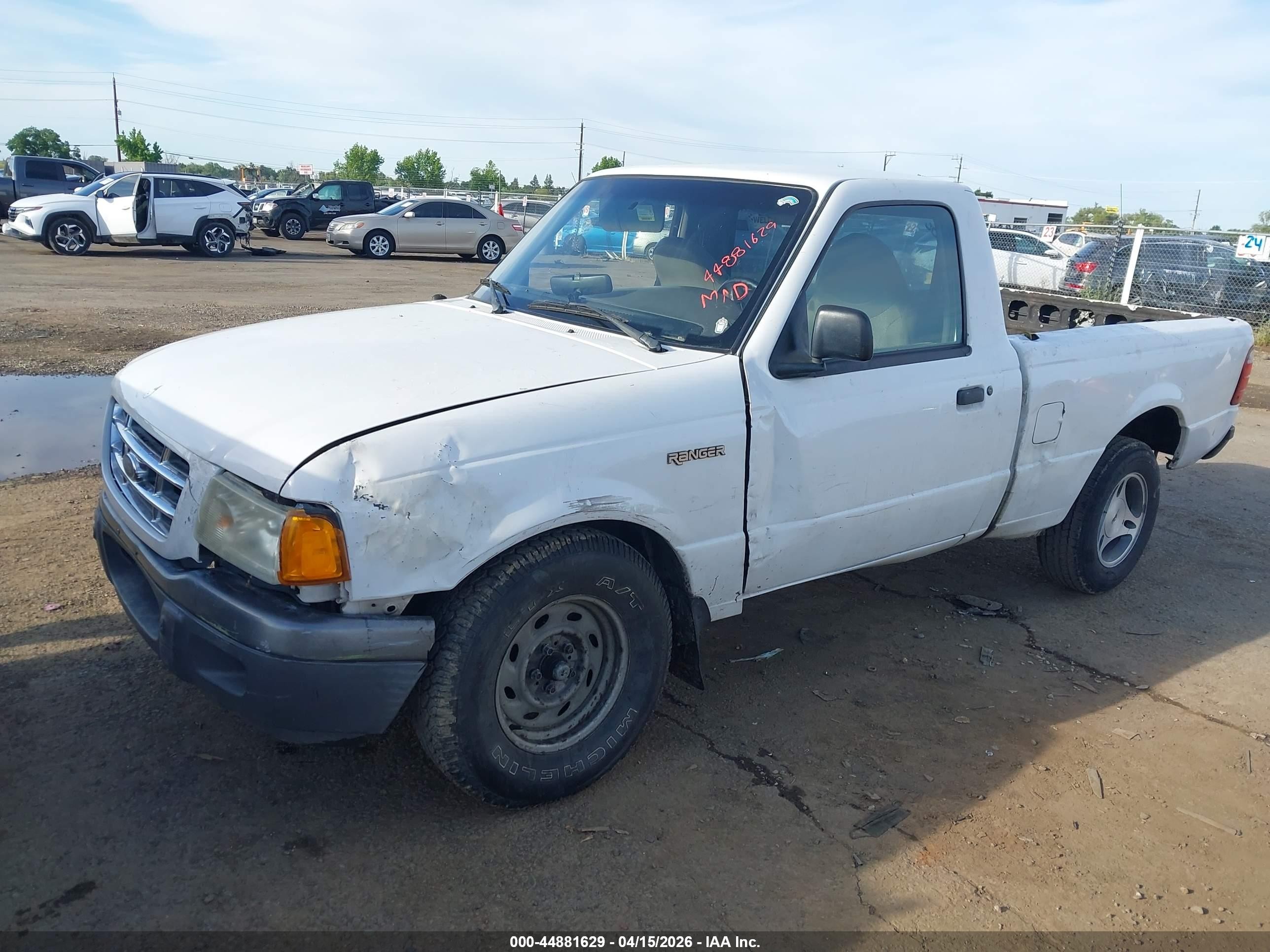 2002 Ford Ranger Xl/xlt White vin: 1FTYR10D82PA38653
