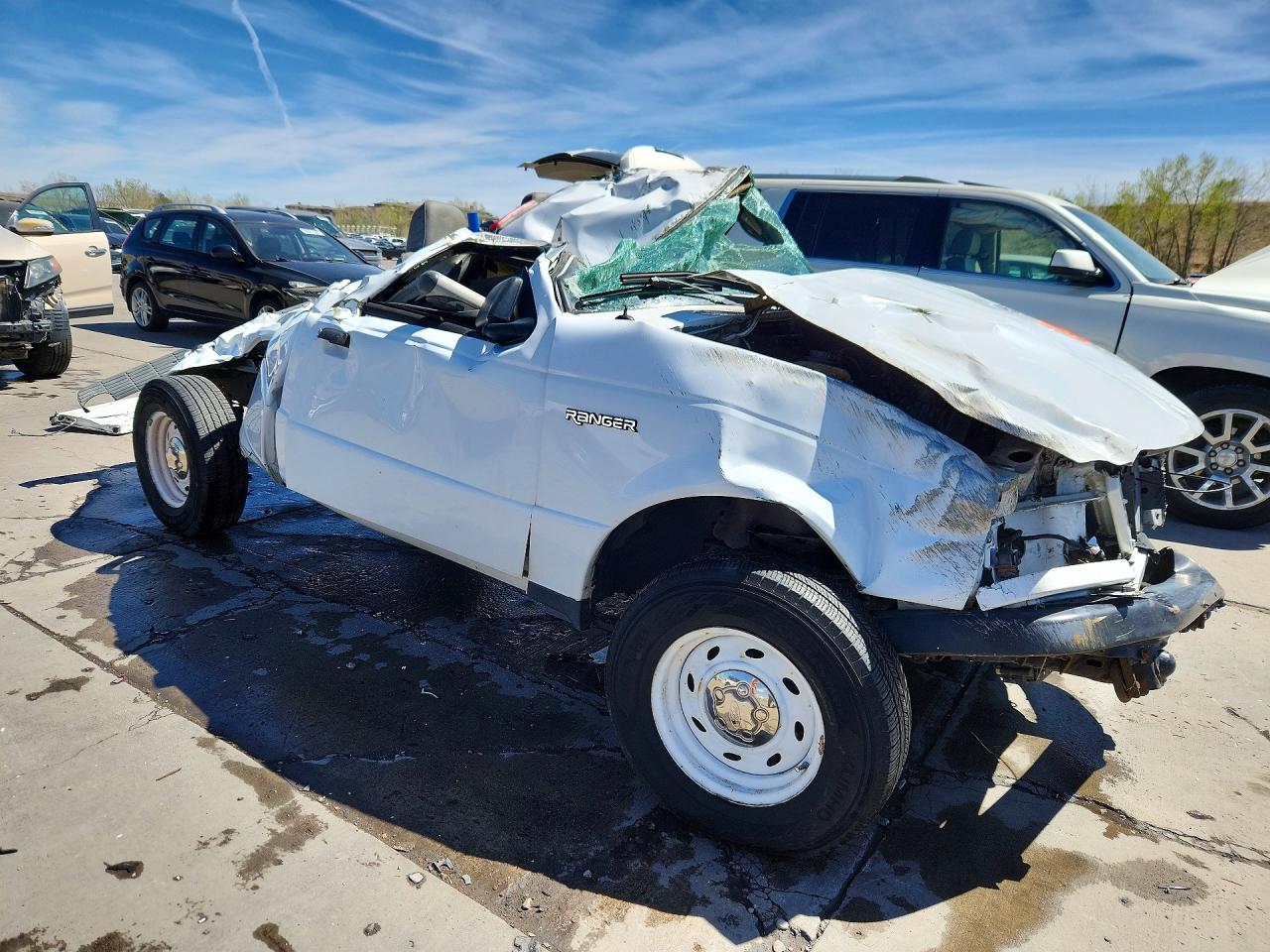 2005 Ford Ranger White vin: 1FTYR10D85PA39662