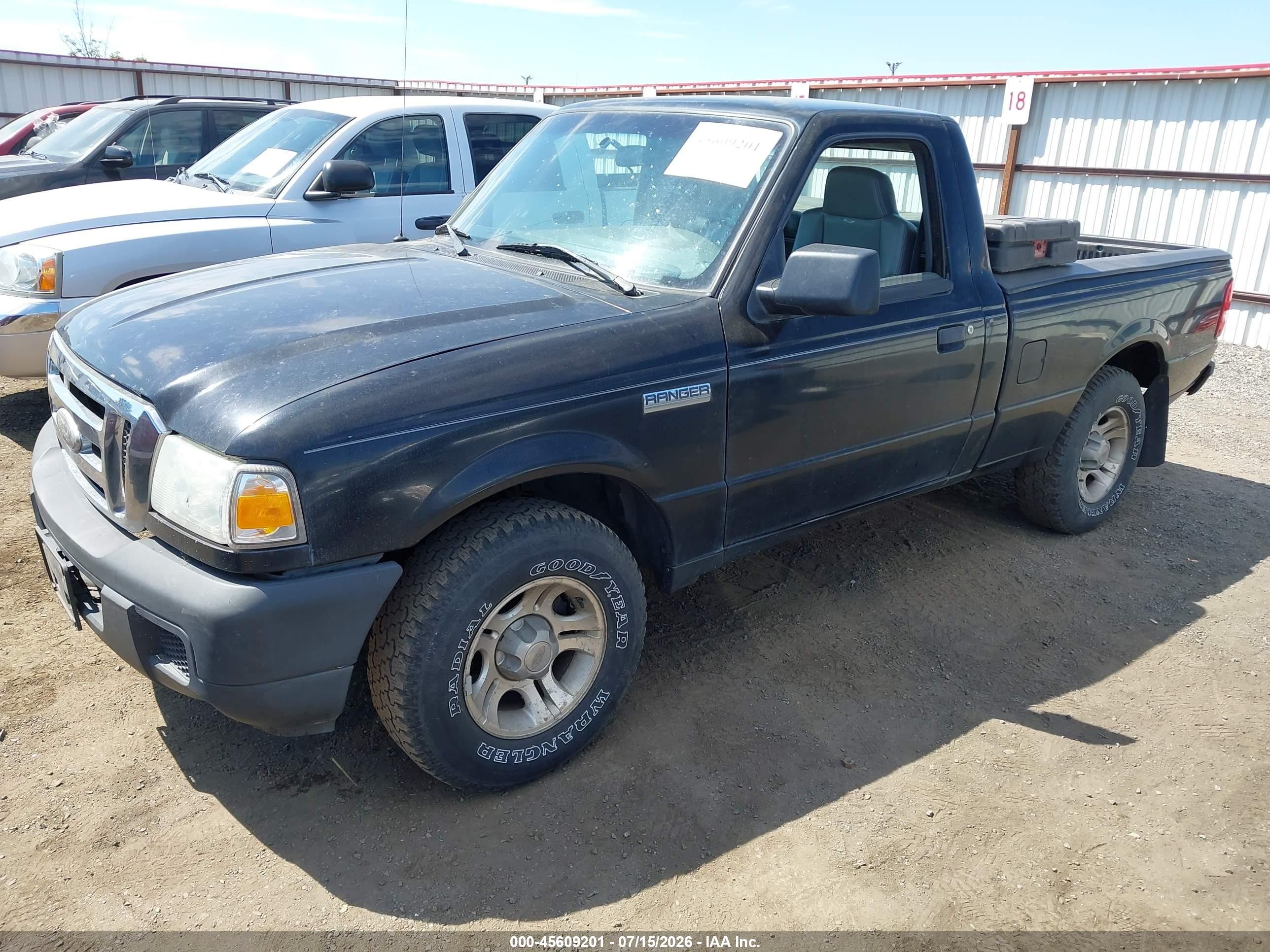 2007 Ford Ranger Stx/xl/xlt Black vin: 1FTYR10D87PA18667