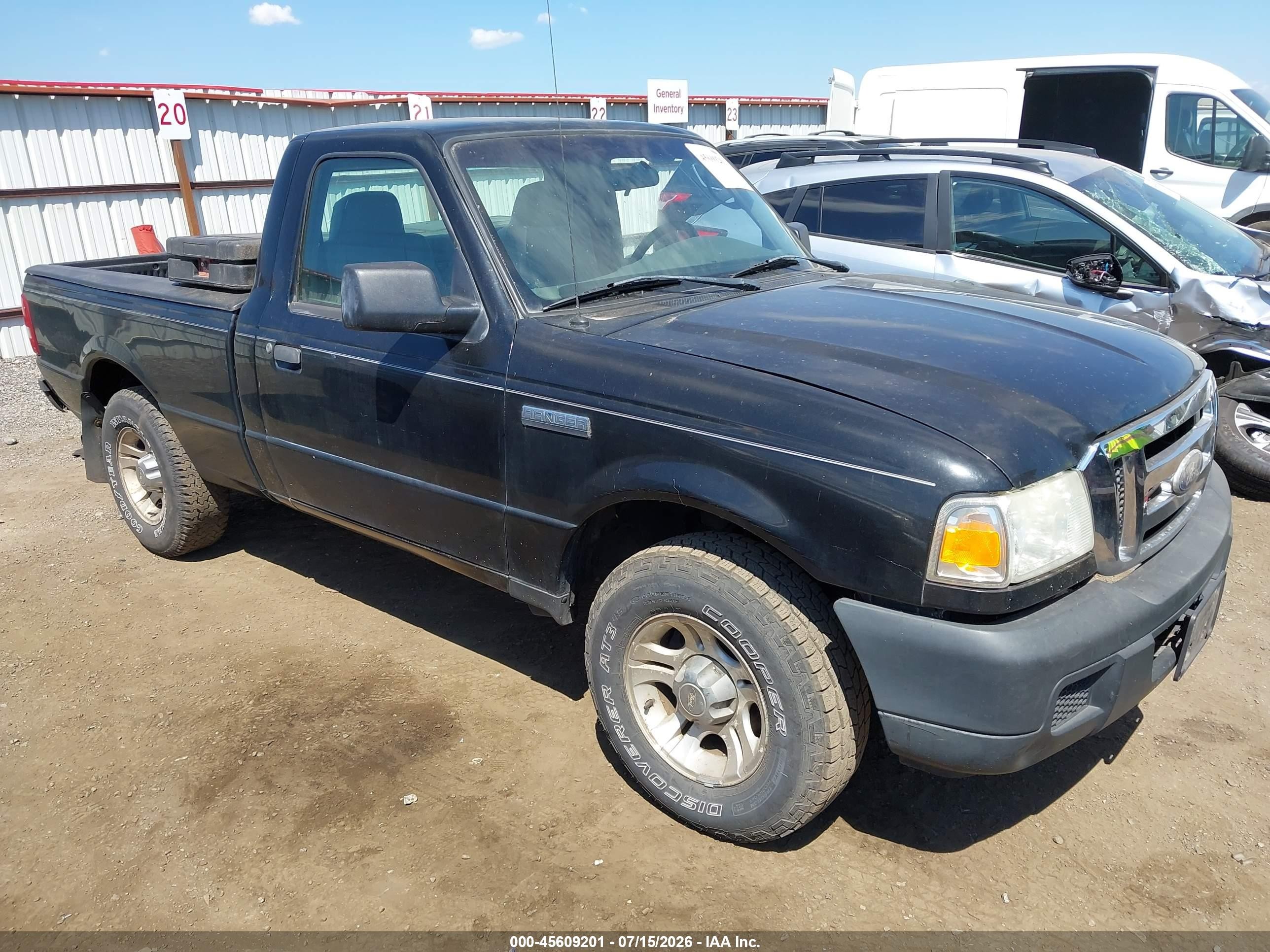 2007 Ford Ranger Stx/xl/xlt Black vin: 1FTYR10D87PA18667