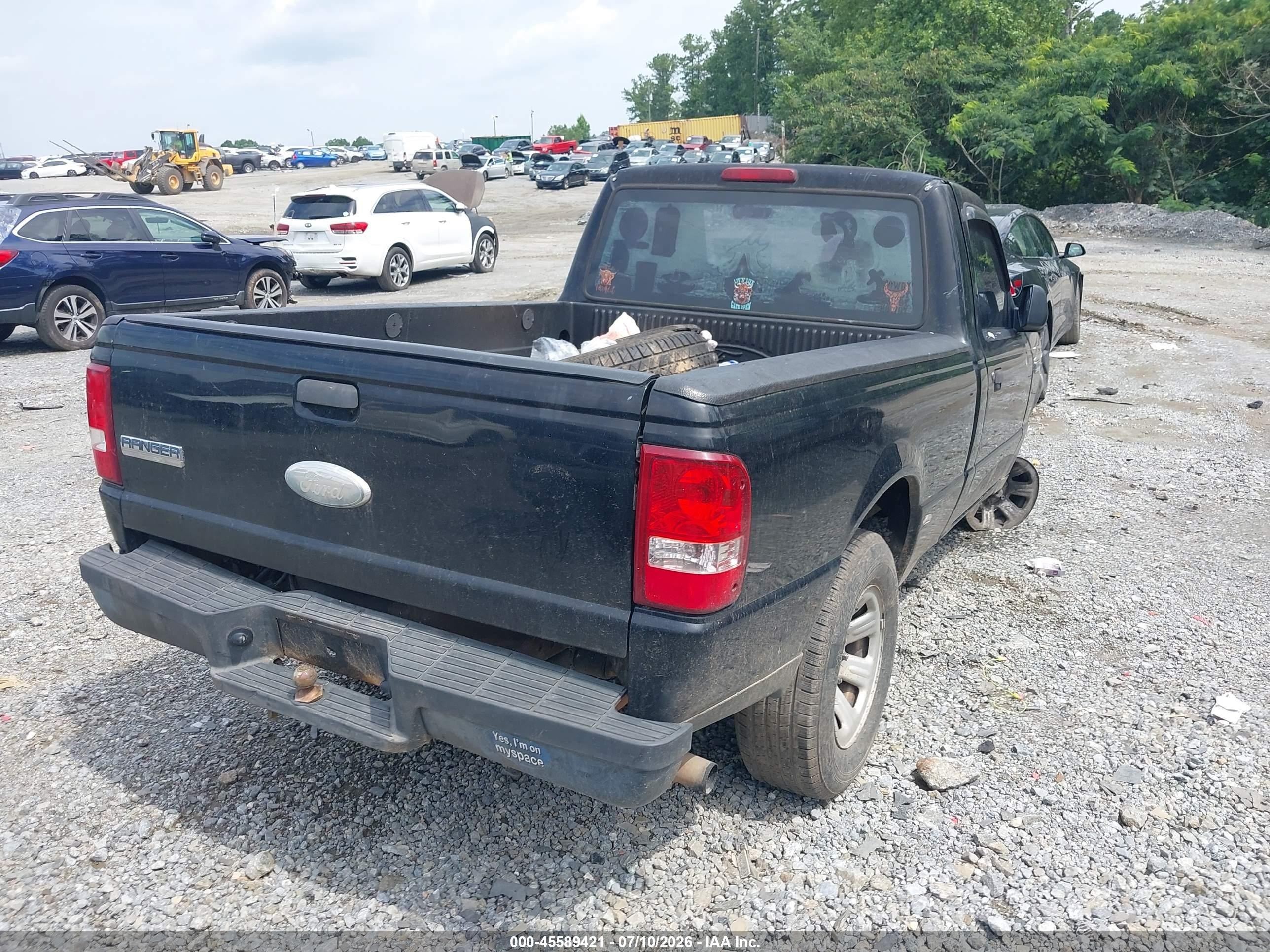 2007 Ford Ranger Stx/xl/xlt Black vin: 1FTYR10D87PA26641