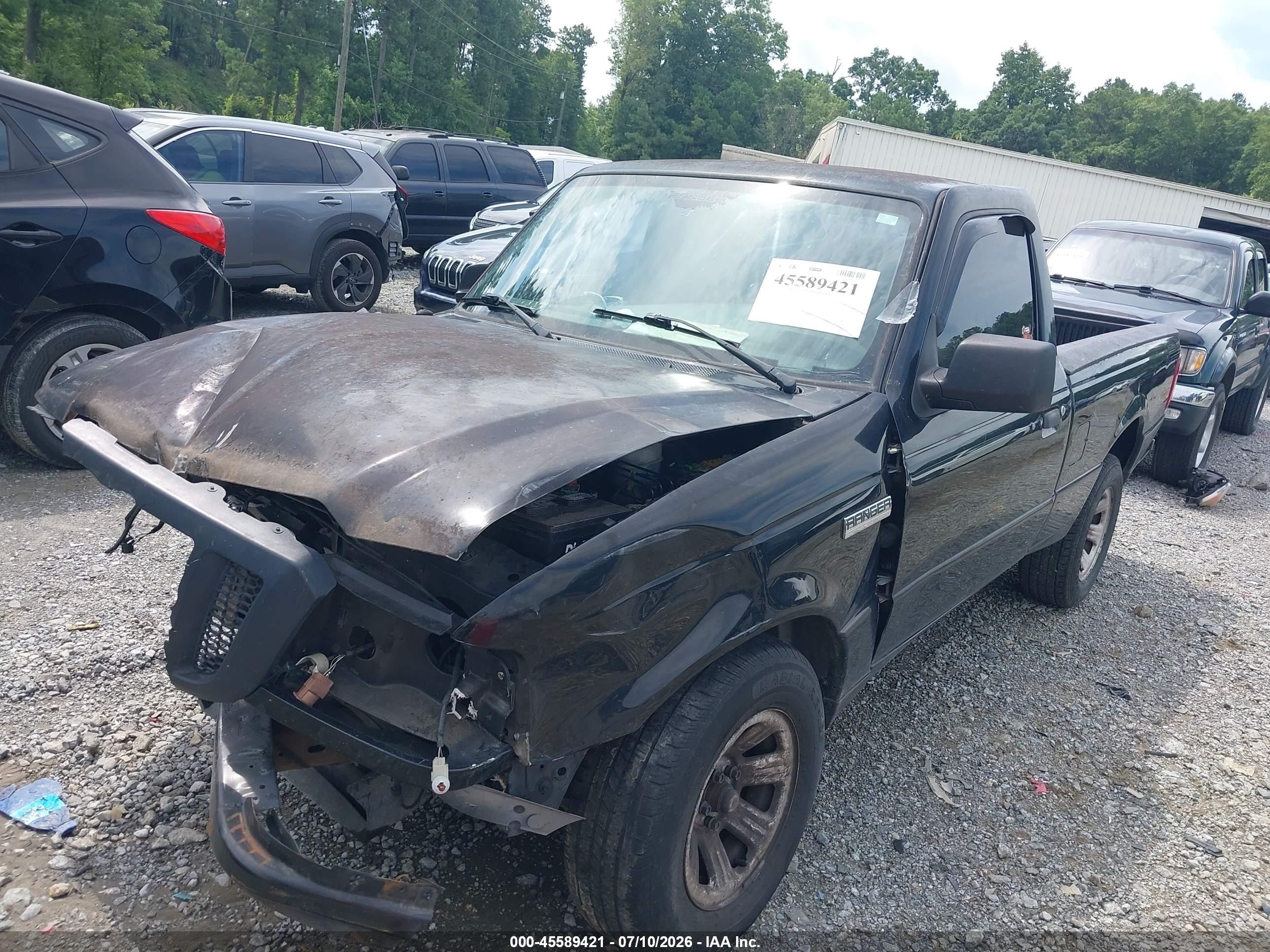 2007 Ford Ranger Stx/xl/xlt Black vin: 1FTYR10D87PA26641