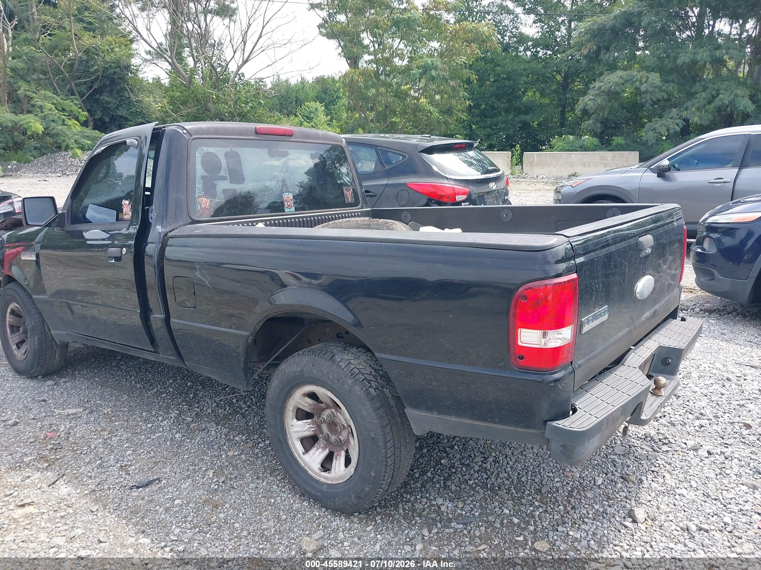 2007 Ford Ranger Stx/xl/xlt Black vin: 1FTYR10D87PA26641