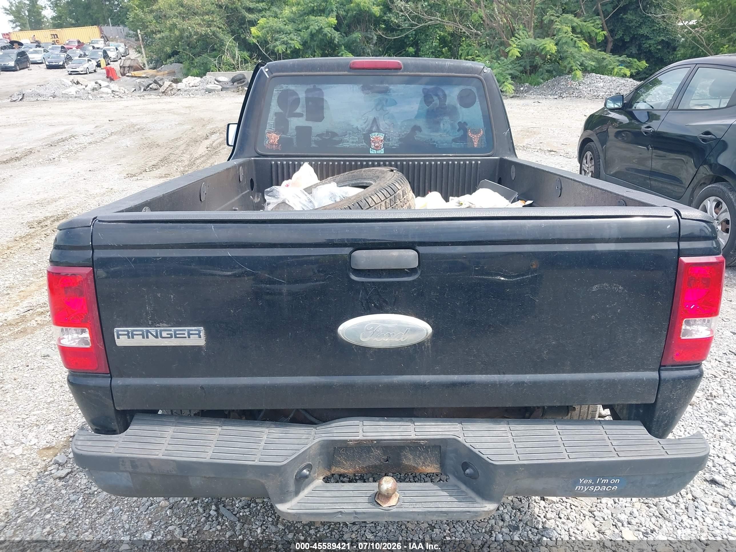 2007 Ford Ranger Stx/xl/xlt Black vin: 1FTYR10D87PA26641