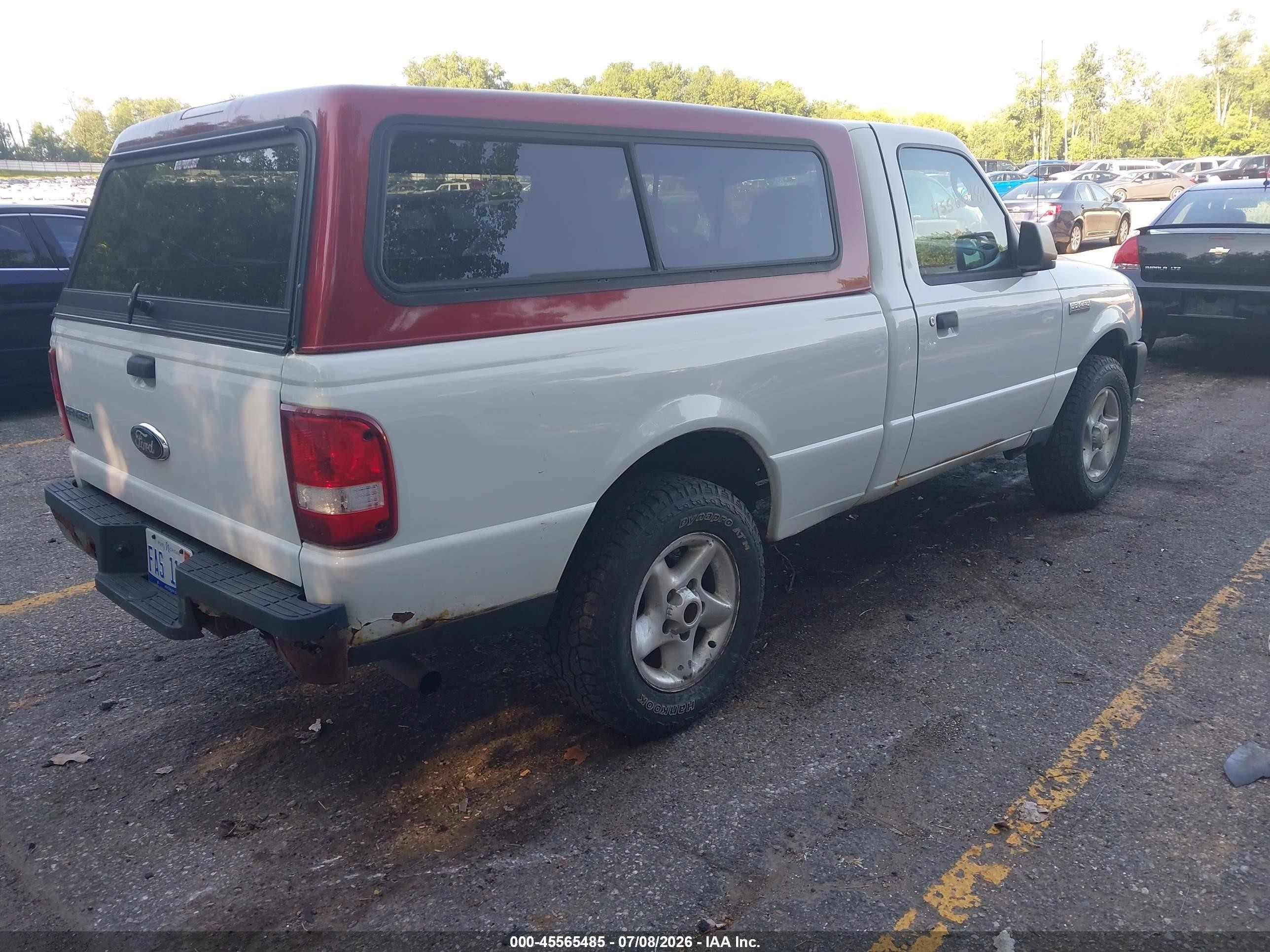 2008 Ford Ranger Xl/xlt White vin: 1FTYR10D88PA63545