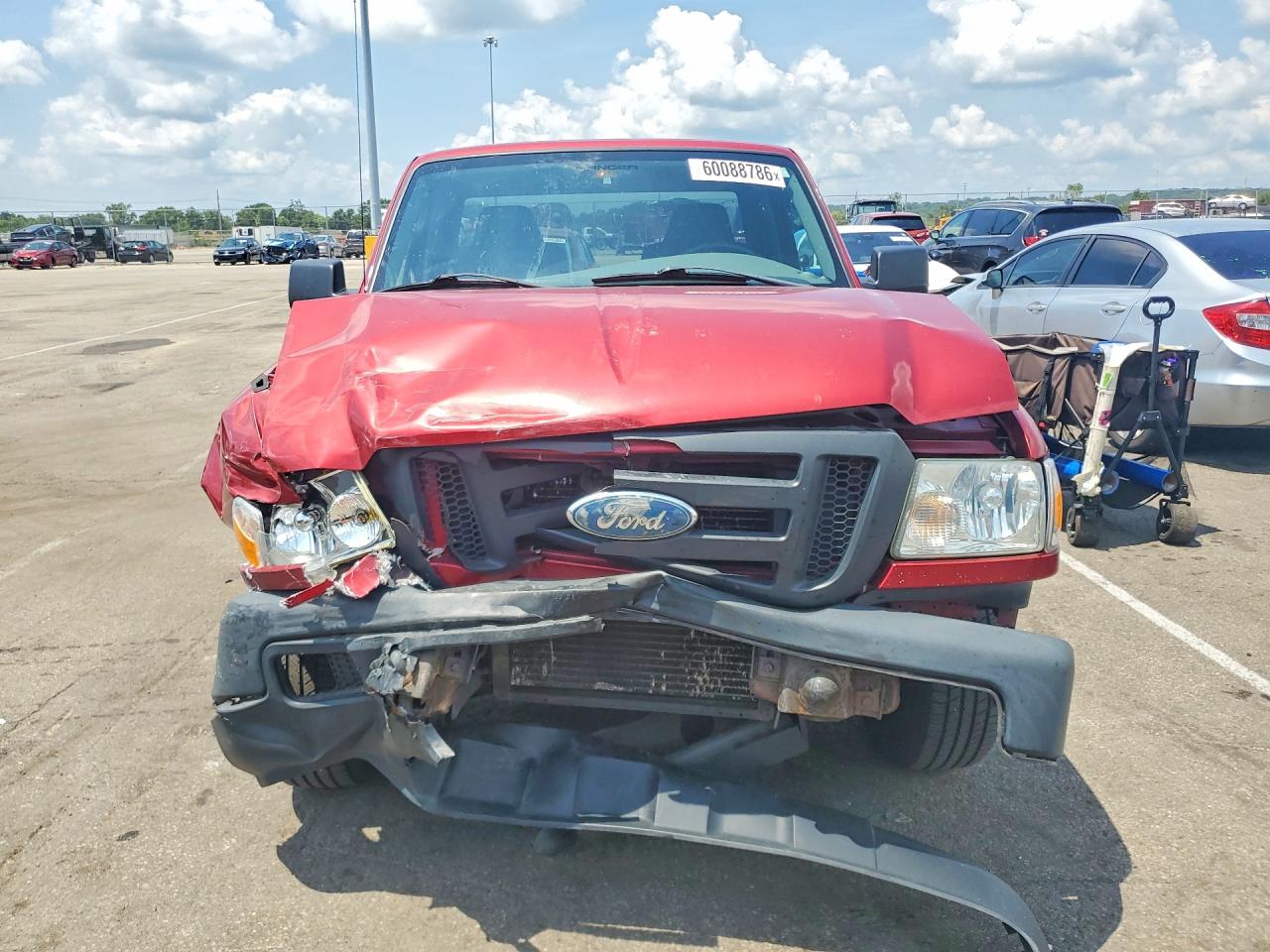 2007 Ford Ranger Red vin: 1FTYR10D97PA24591