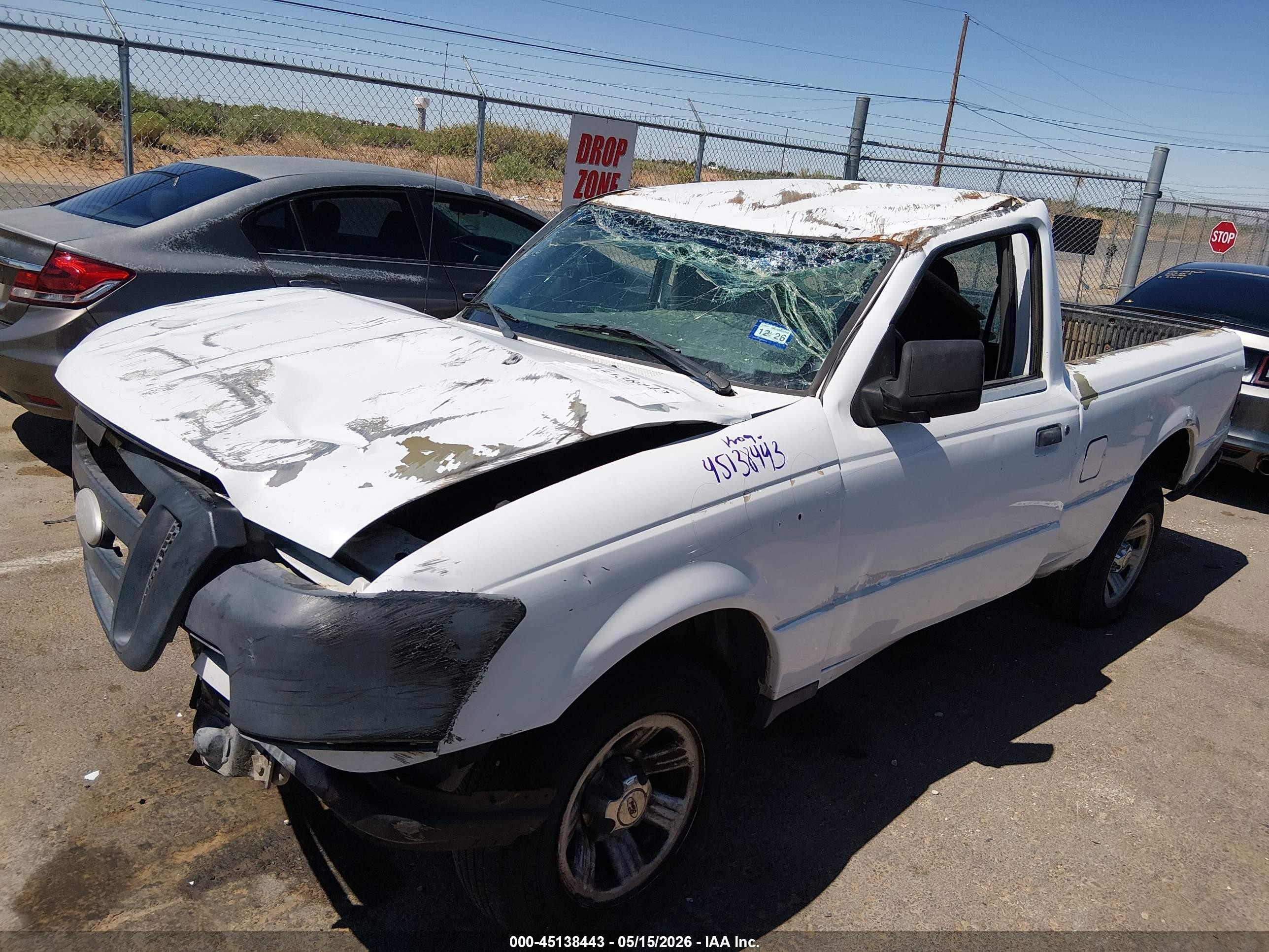 2007 Ford Ranger Stx/xl/xlt White vin: 1FTYR10D97PA87500