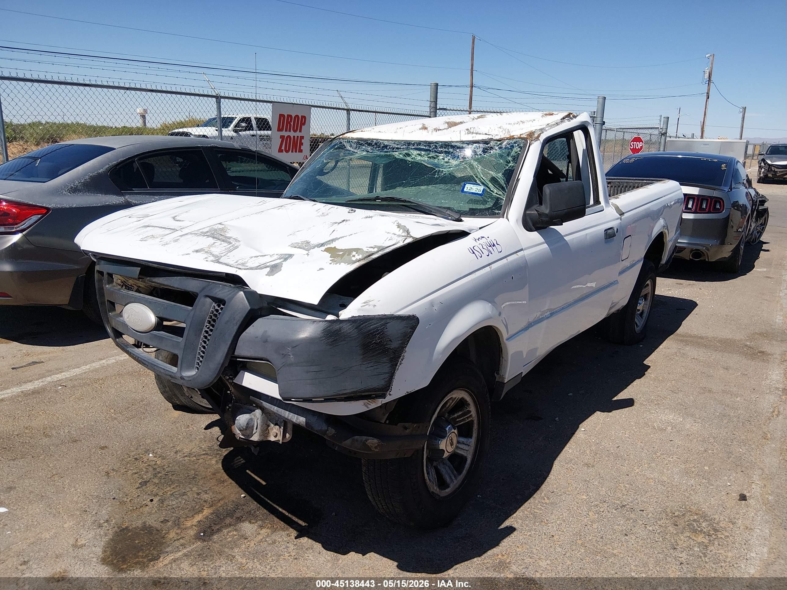 2007 Ford Ranger Stx/xl/xlt White vin: 1FTYR10D97PA87500