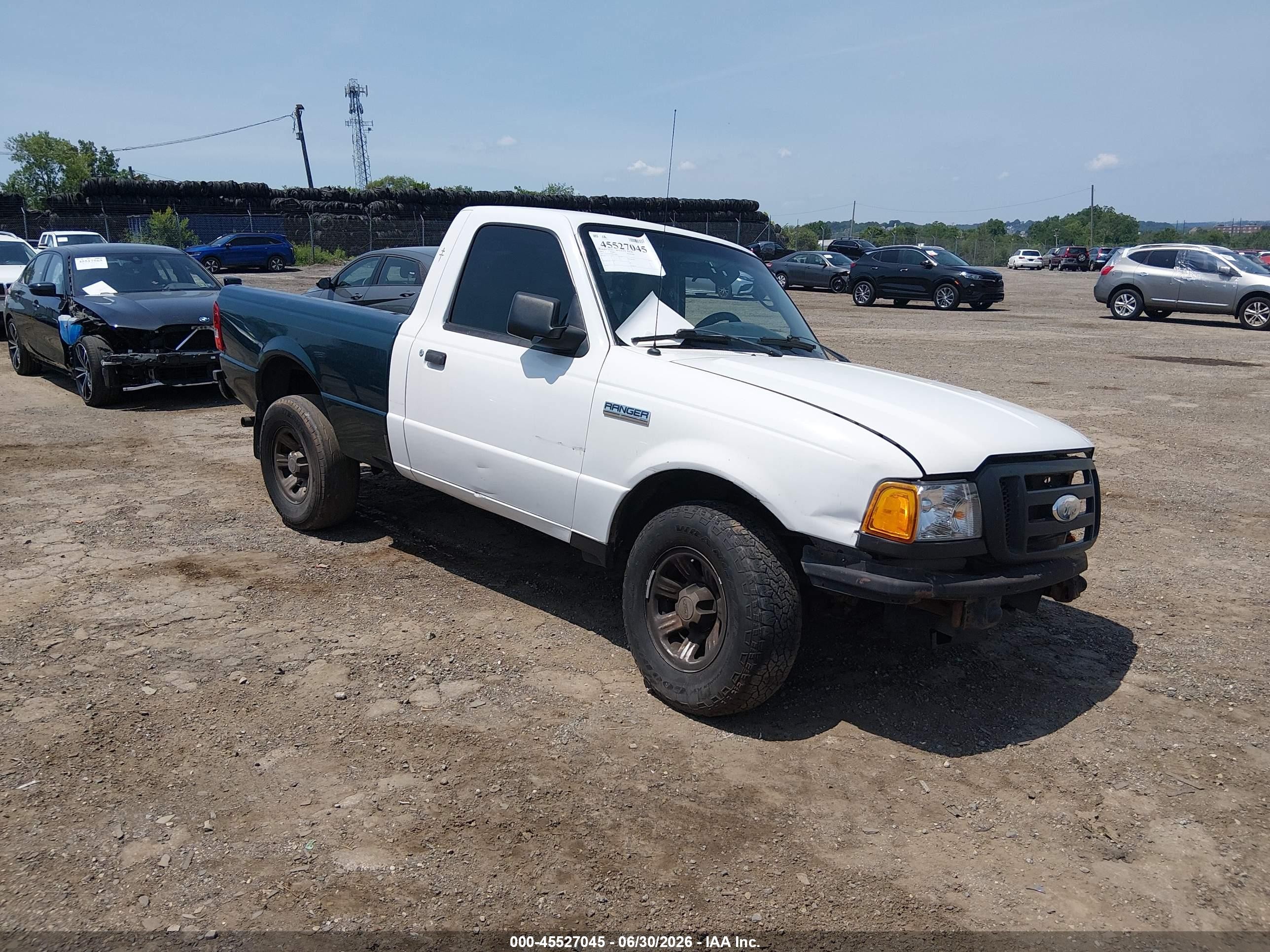 2008 Ford Ranger Xl White vin: 1FTYR10D98PA24060