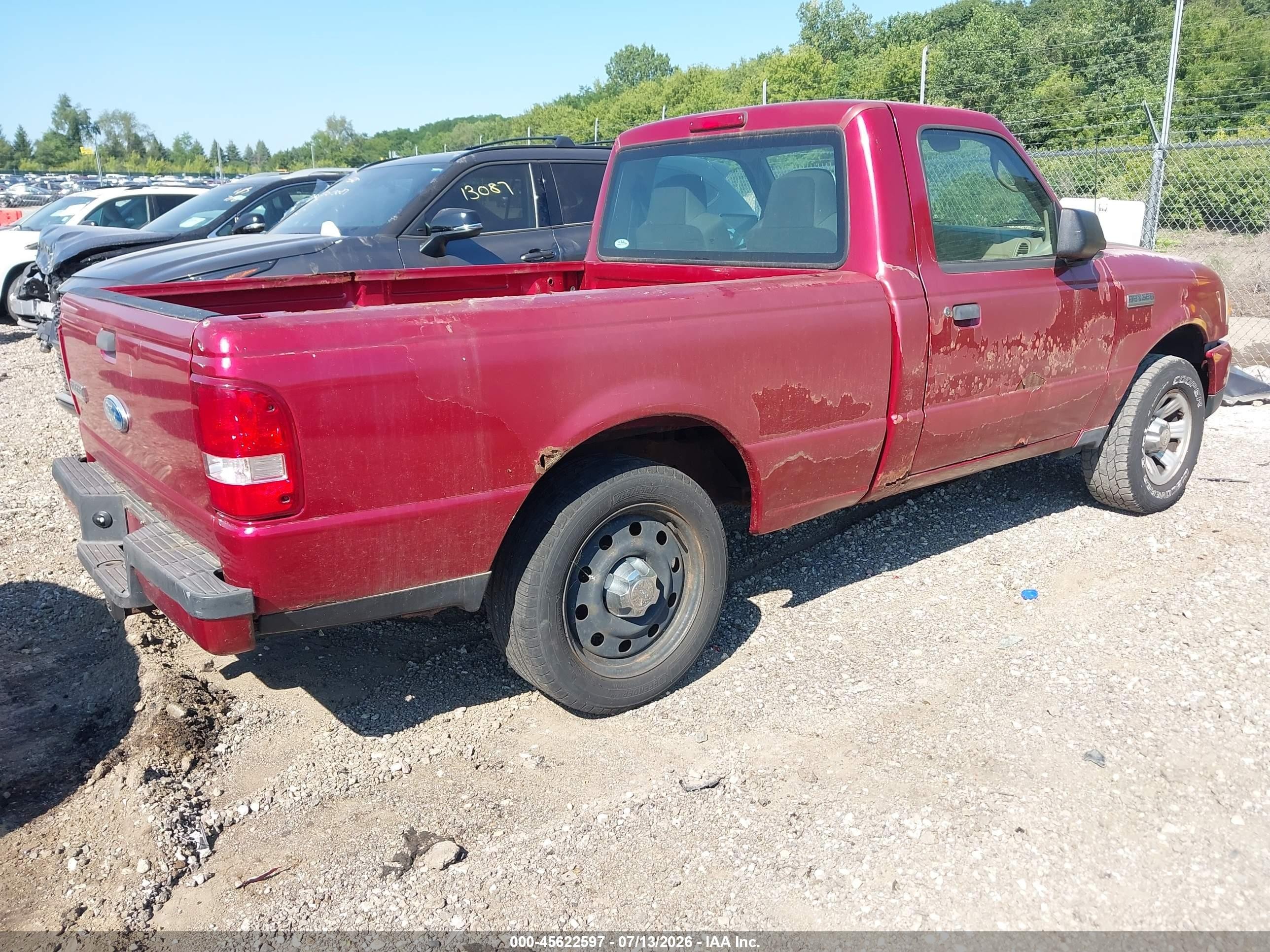 2008 Ford Ranger Xl/xlt Red vin: 1FTYR10D98PA50223