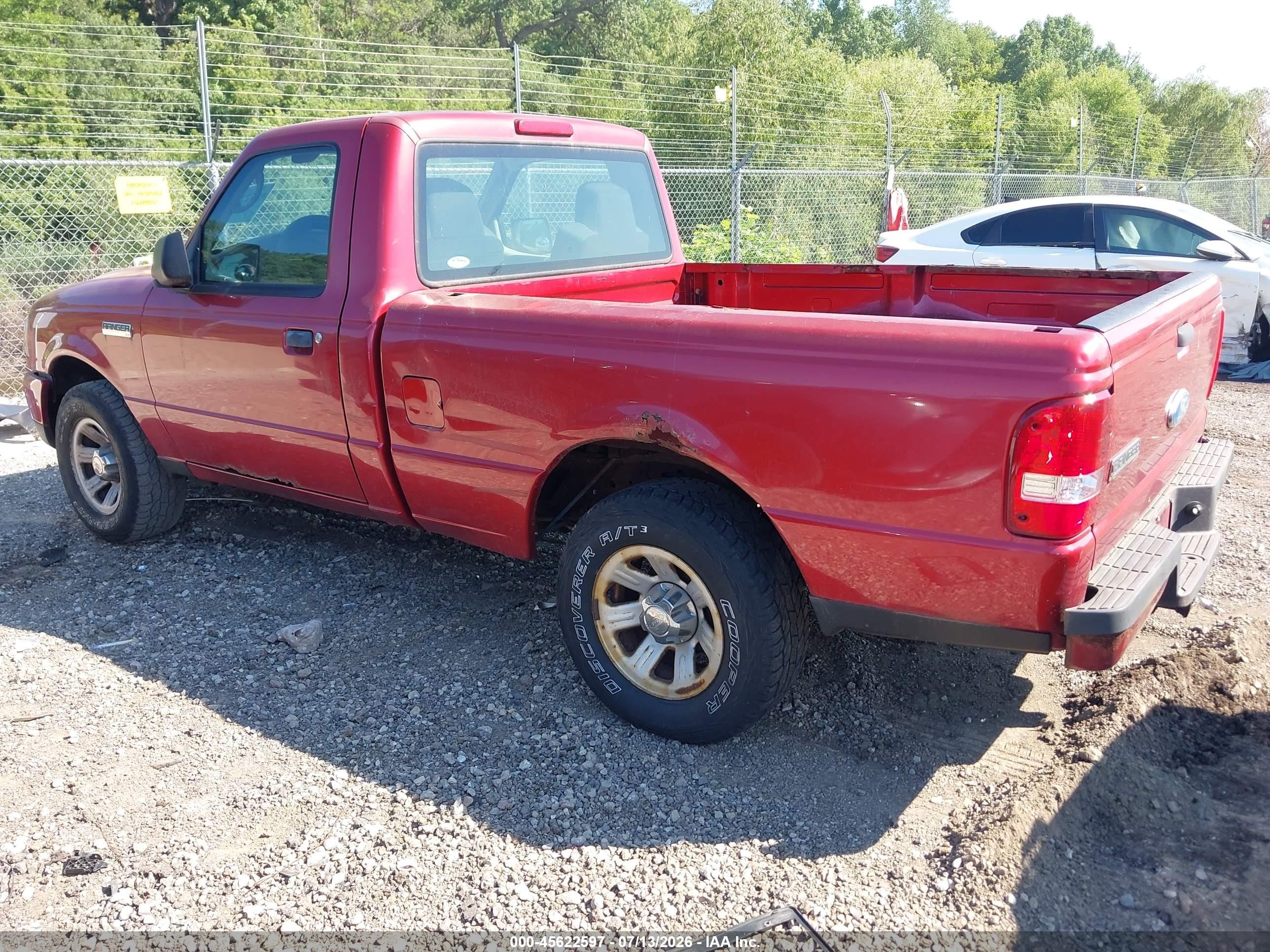 2008 Ford Ranger Xl/xlt Red vin: 1FTYR10D98PA50223