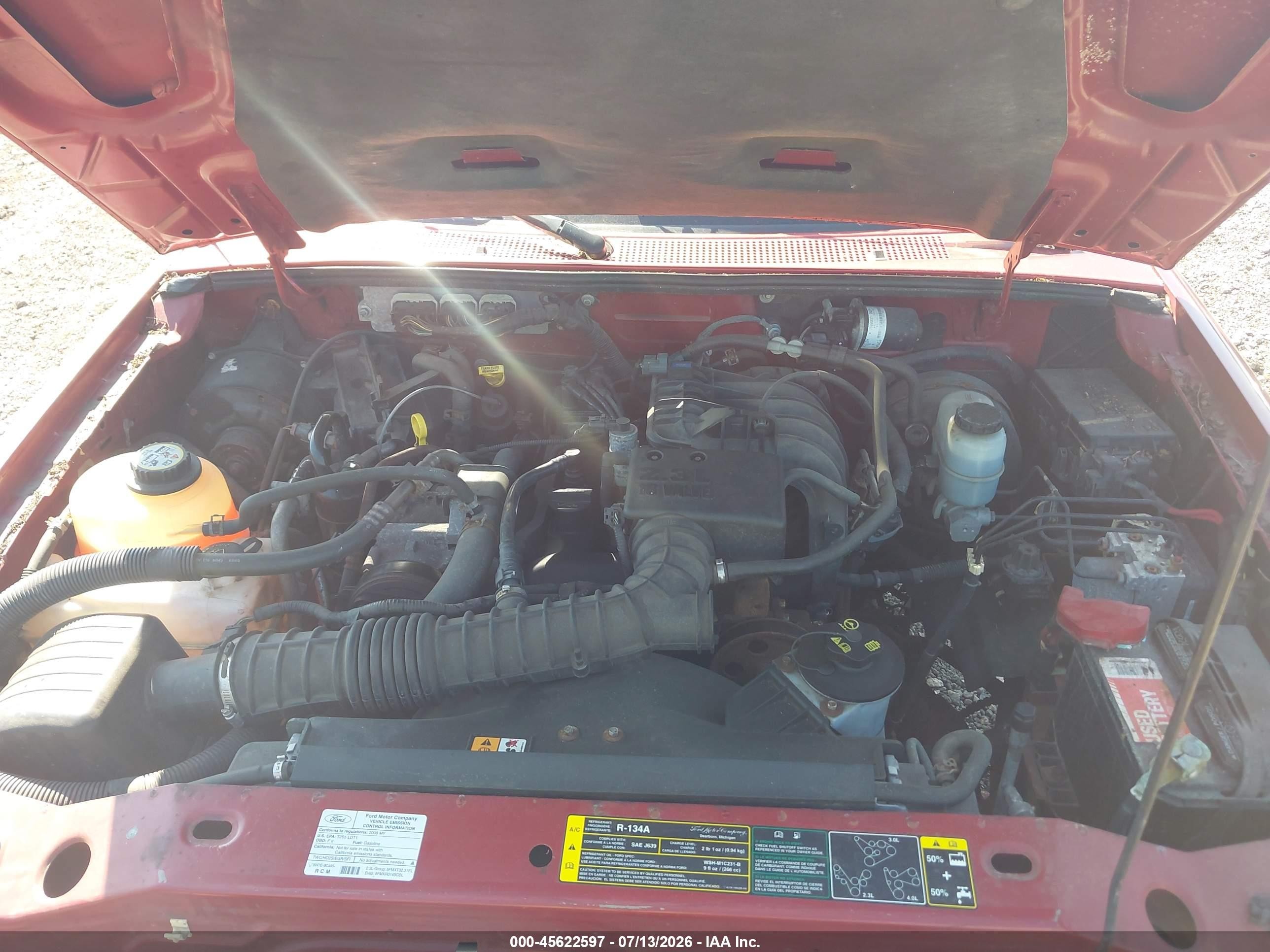 2008 Ford Ranger Xl/xlt Red vin: 1FTYR10D98PA50223