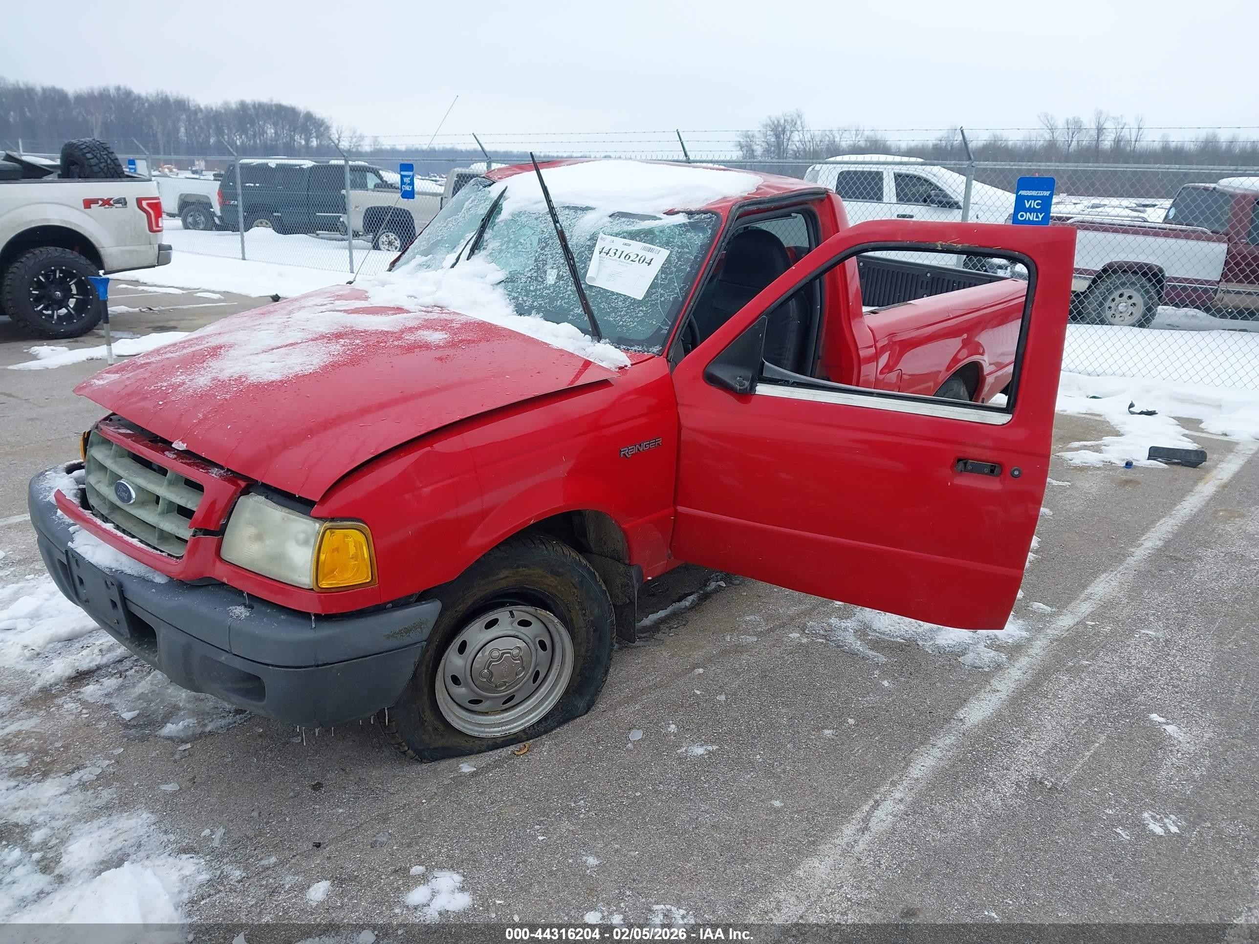 2001 Ford Ranger Xl/xlt Red vin: 1FTYR10DX1PB51437