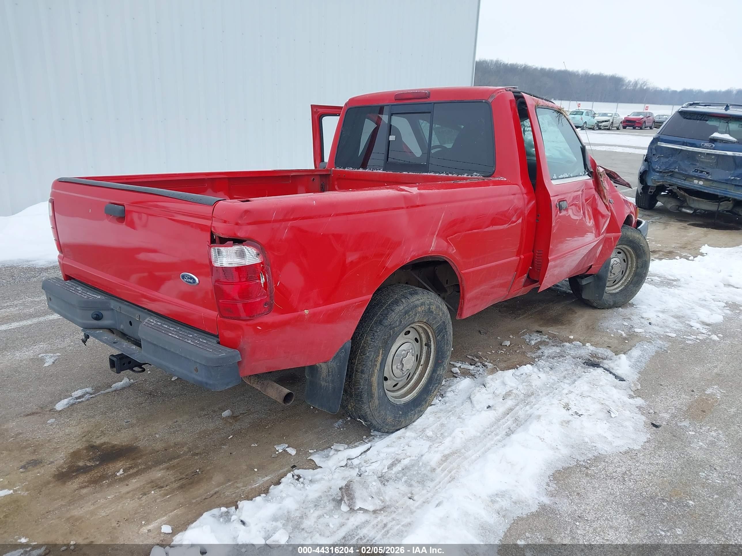 2001 Ford Ranger Xl/xlt Red vin: 1FTYR10DX1PB51437