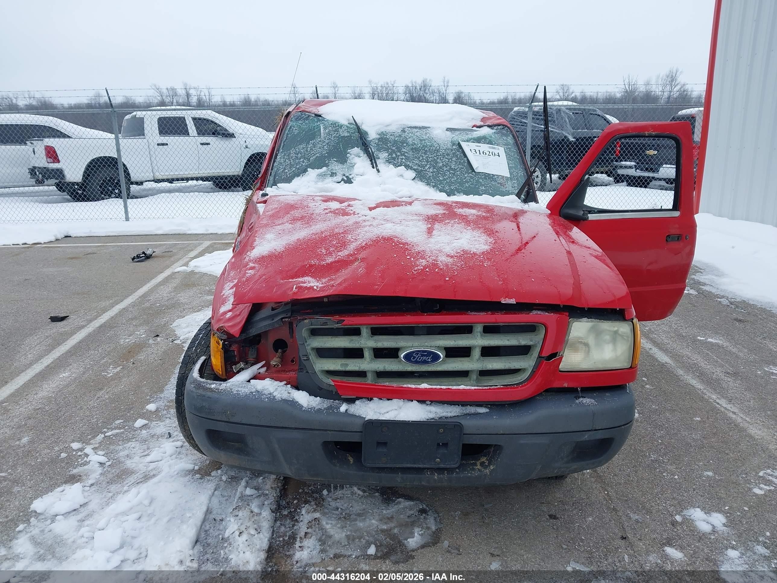 2001 Ford Ranger Xl/xlt Red vin: 1FTYR10DX1PB51437
