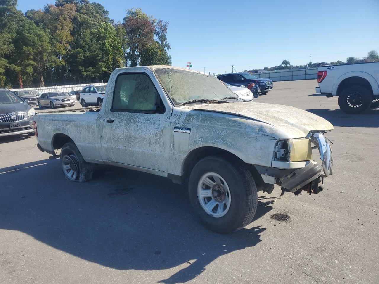 2007 Ford Ranger White vin: 1FTYR10DX7PA82676