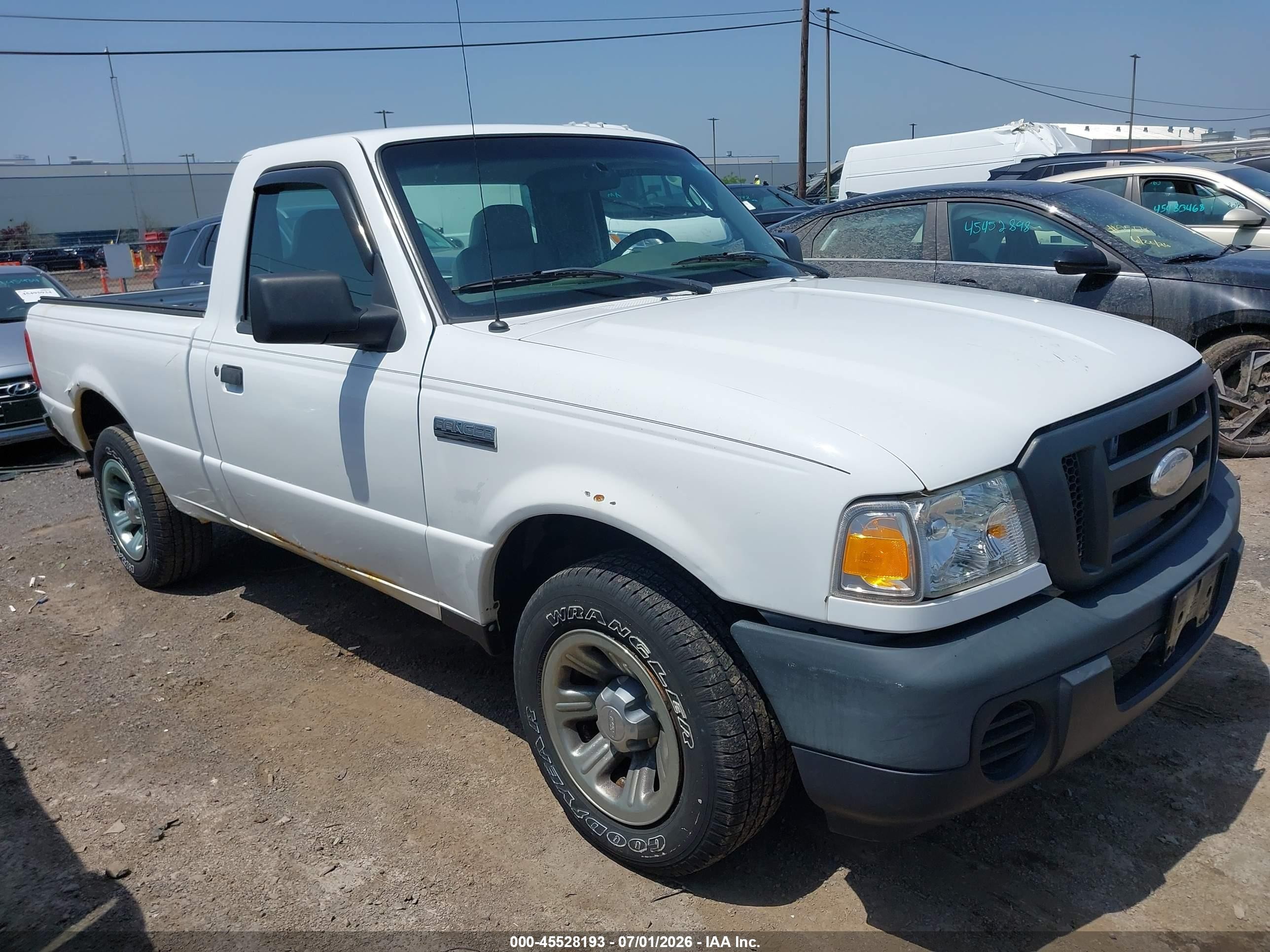 2008 Ford Ranger Xl/xlt White vin: 1FTYR10DX8PA01225