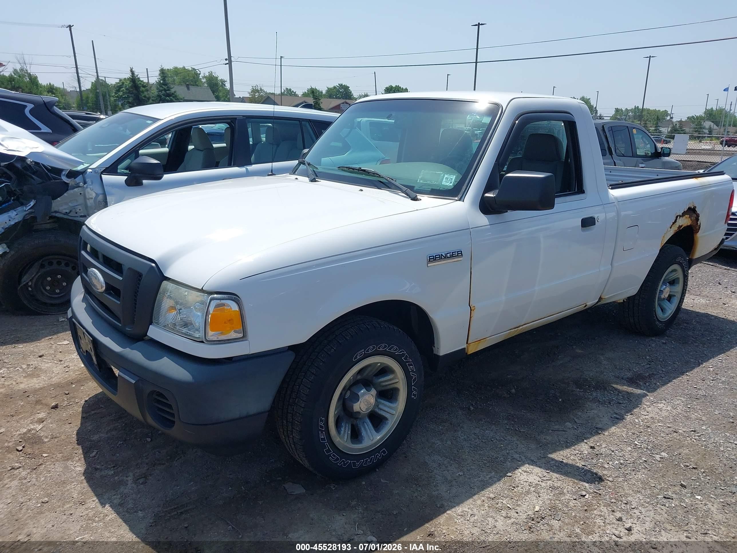 2008 Ford Ranger Xl/xlt White vin: 1FTYR10DX8PA01225