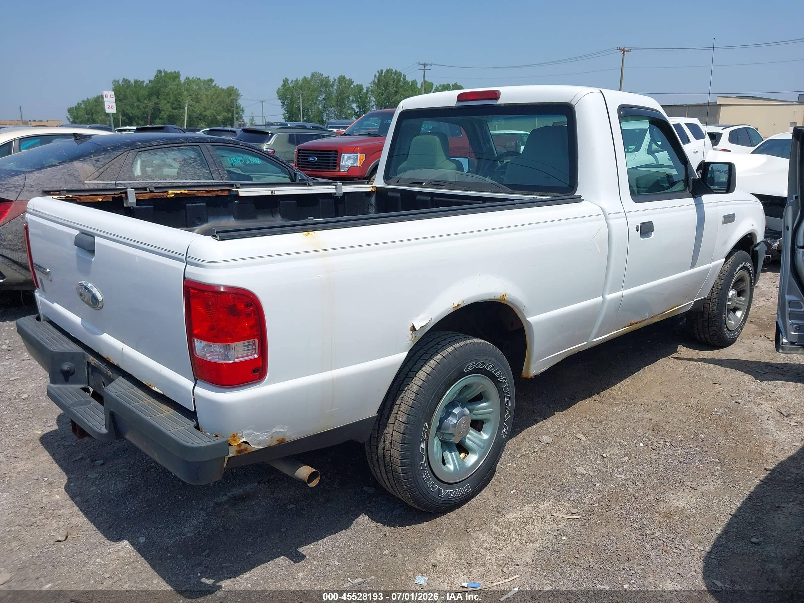 2008 Ford Ranger Xl/xlt White vin: 1FTYR10DX8PA01225
