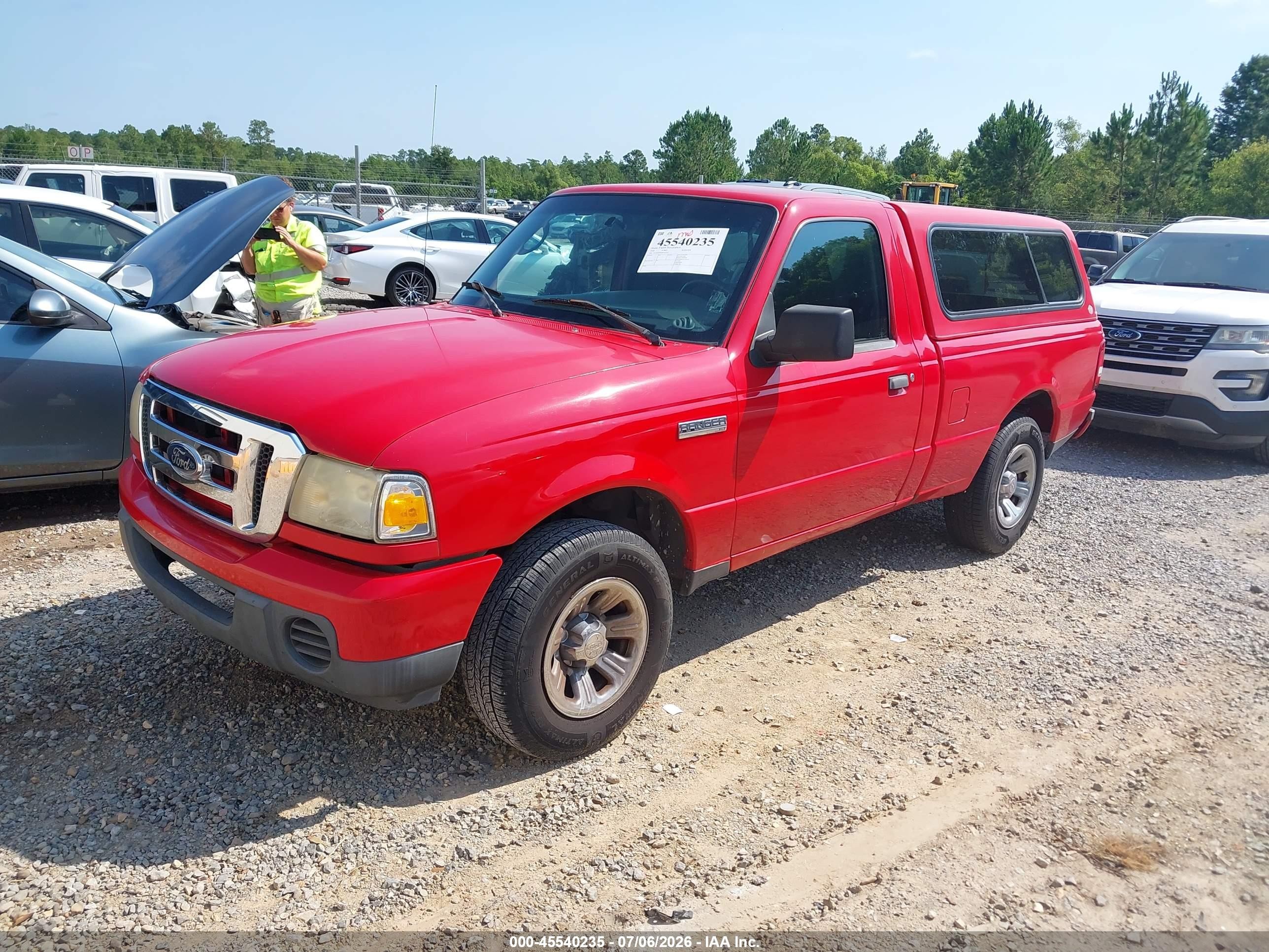 2008 Ford Ranger Xl/xlt Red vin: 1FTYR10DX8PA51932