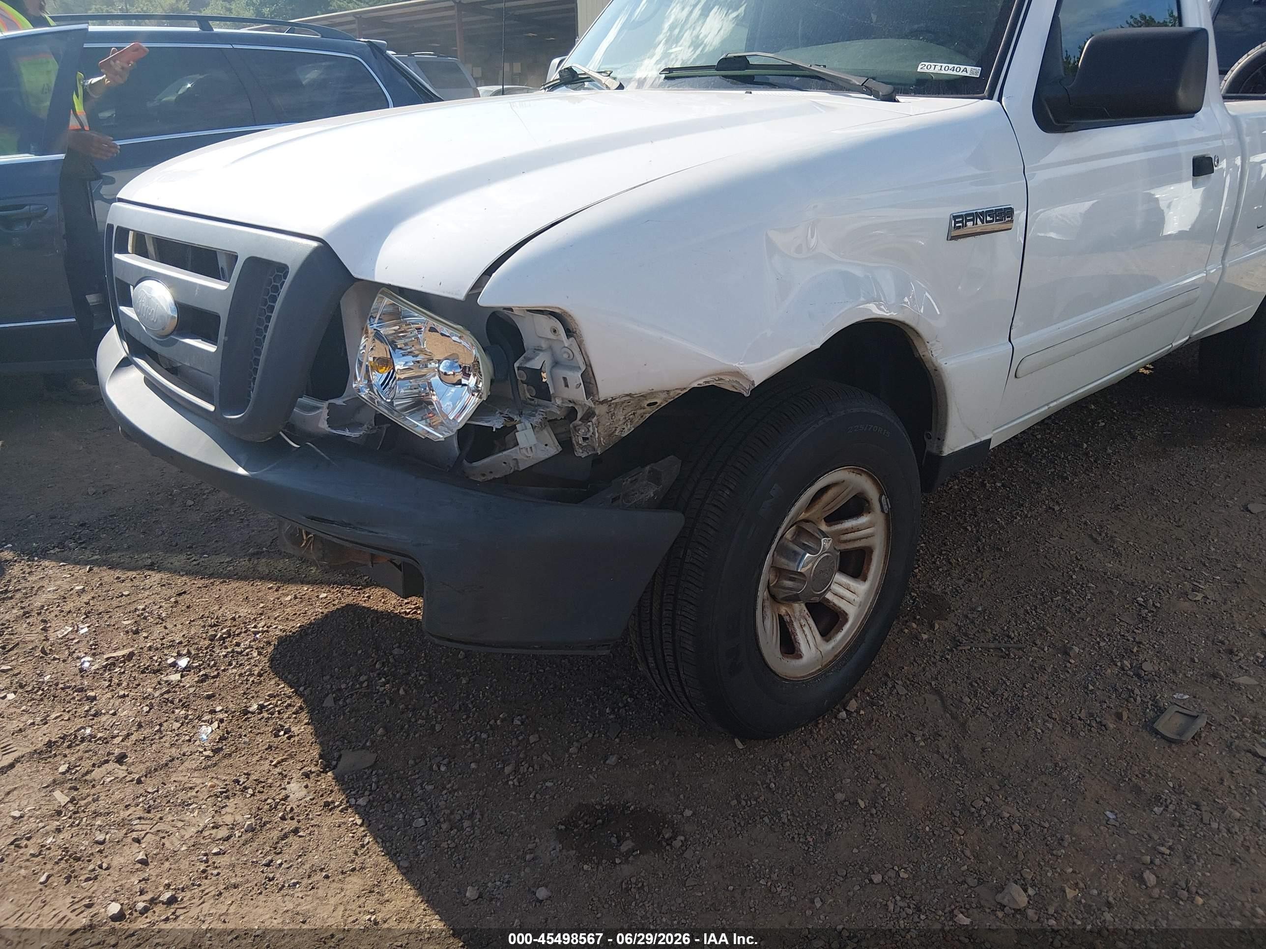 2008 Ford Ranger Xl/xlt White vin: 1FTYR10DX8PB04547