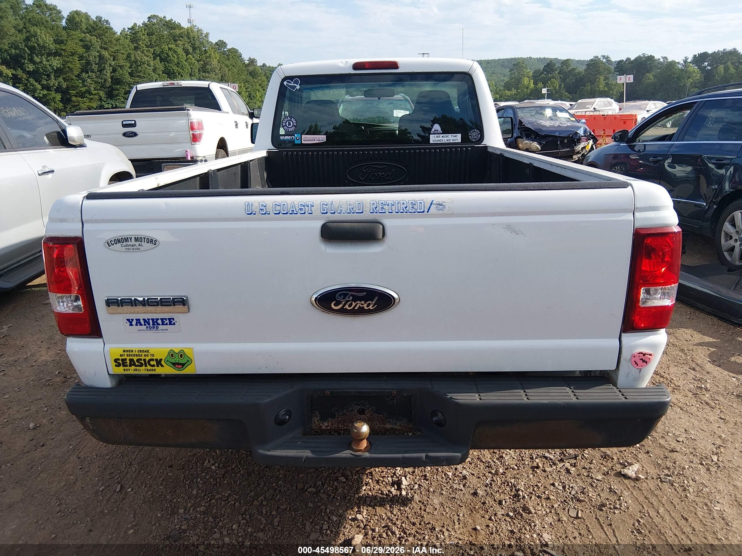 2008 Ford Ranger Xl/xlt White vin: 1FTYR10DX8PB04547
