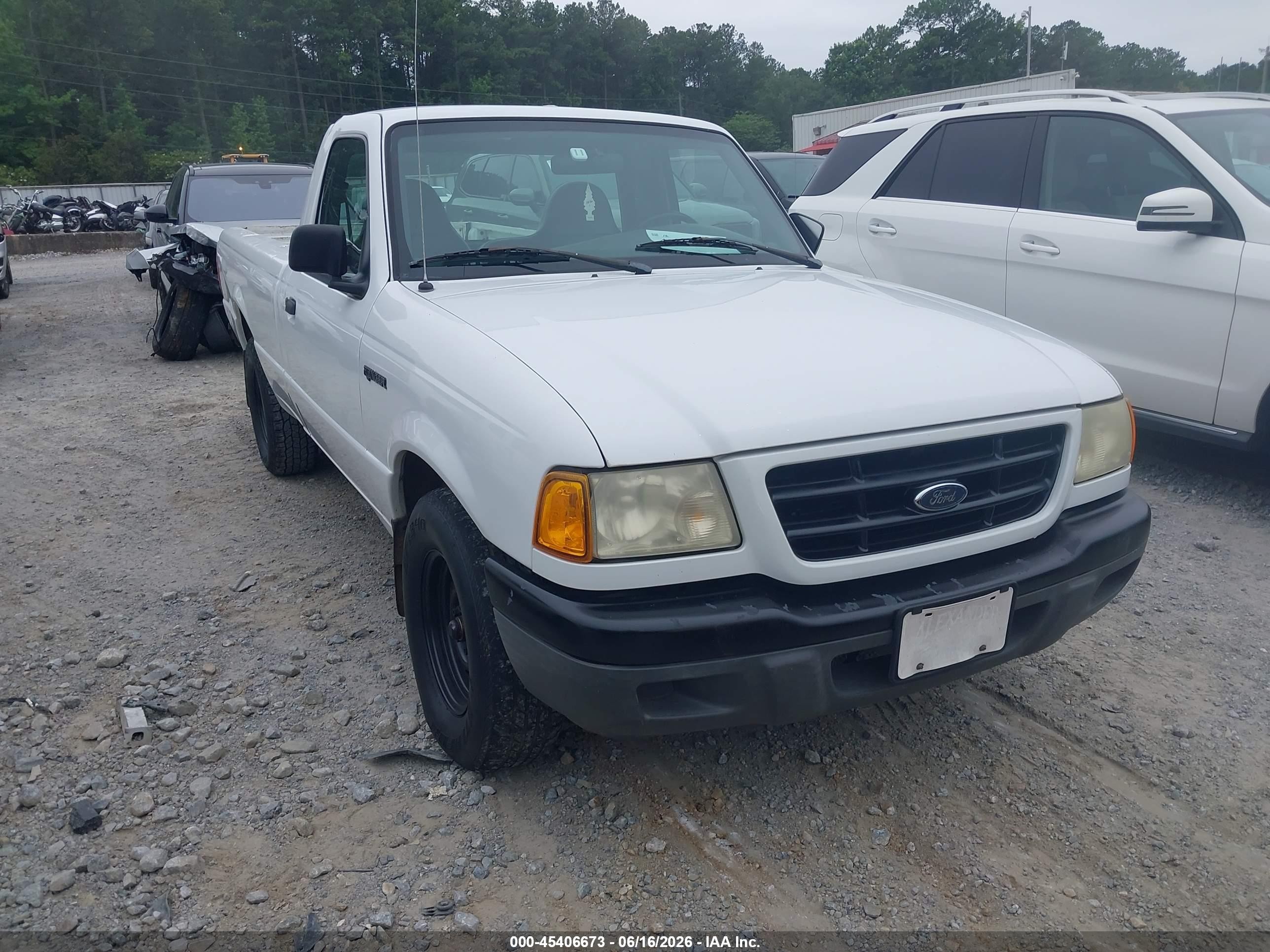 2002 Ford Ranger Unique Fleet White vin: 1FTYR10E12PA55979
