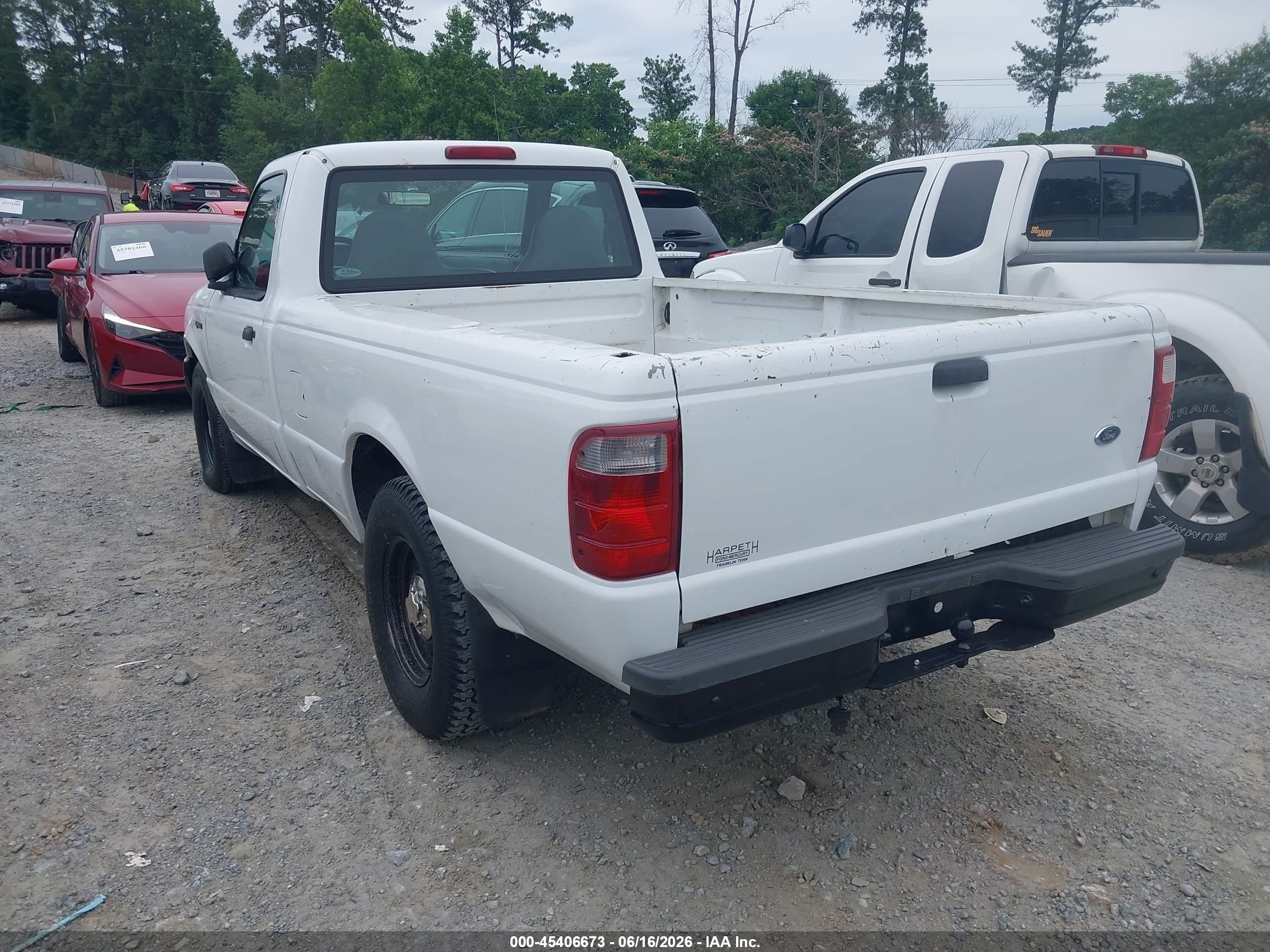 2002 Ford Ranger Unique Fleet White vin: 1FTYR10E12PA55979