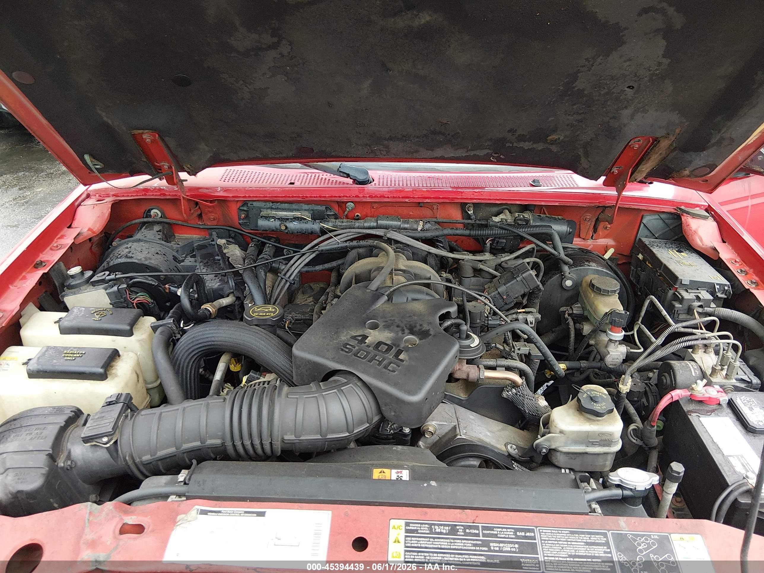 2001 Ford Ranger Edge Красный vin: 1FTYR10E61PB75260