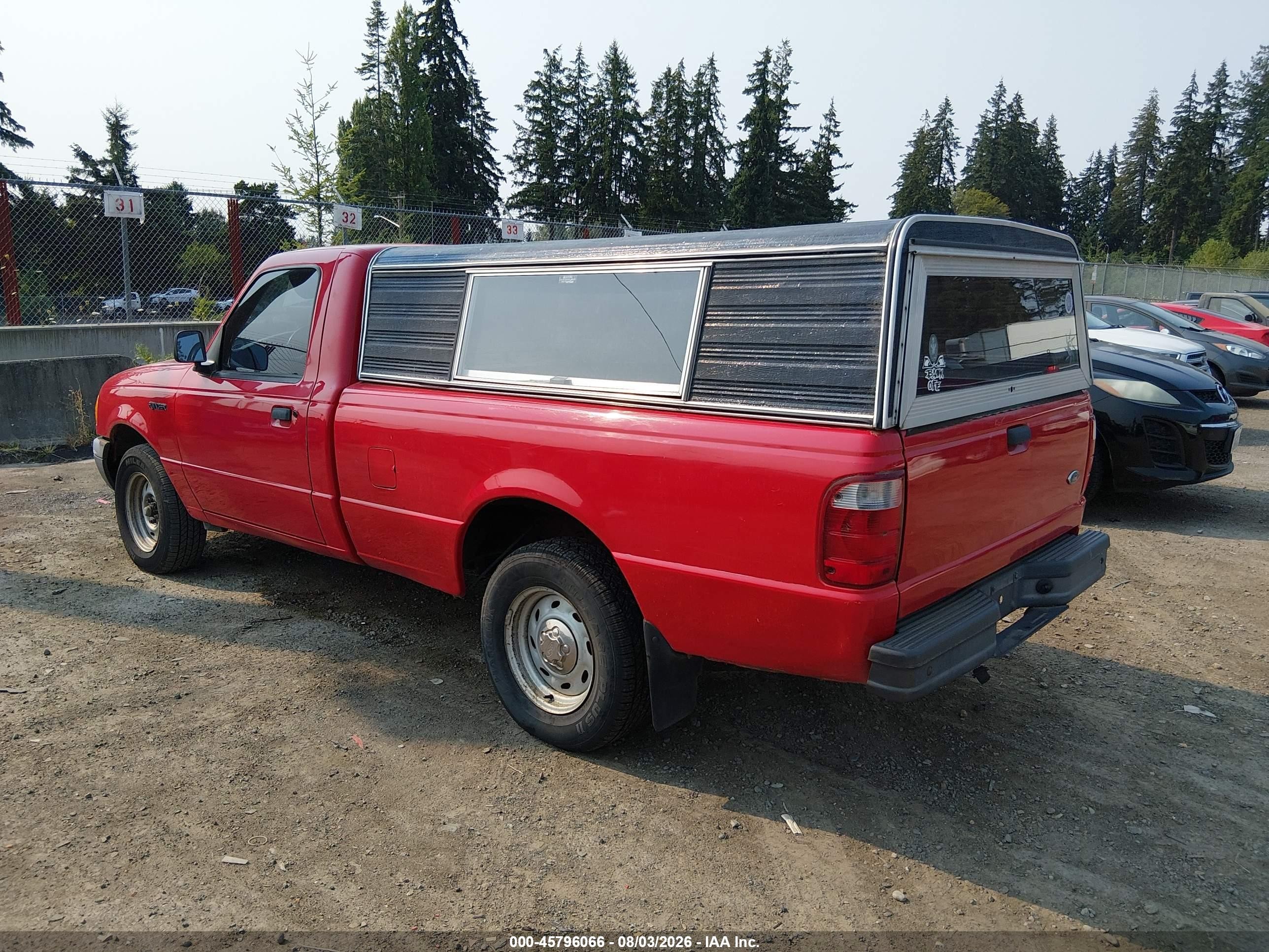 2002 Ford Ranger Edge/xl/xlt Red vin: 1FTYR10U02PA63630
