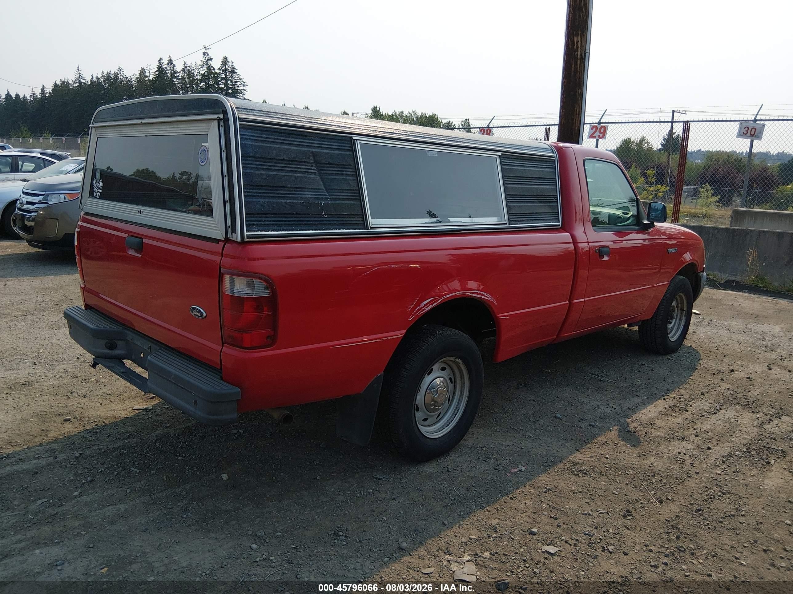 2002 Ford Ranger Edge/xl/xlt Red vin: 1FTYR10U02PA63630