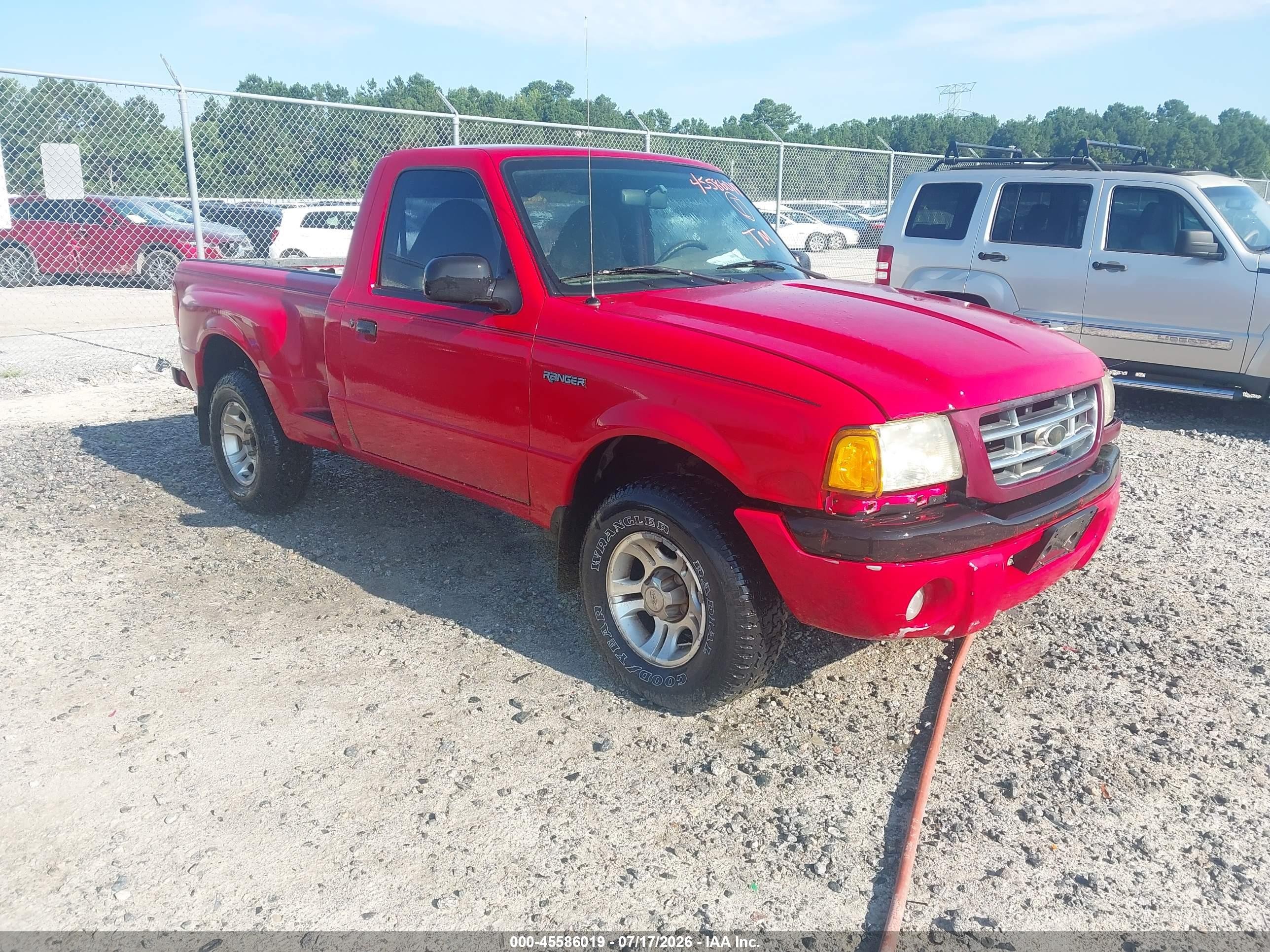 2002 Ford Ranger Edge/xl/xlt Red vin: 1FTYR10U02TA11518