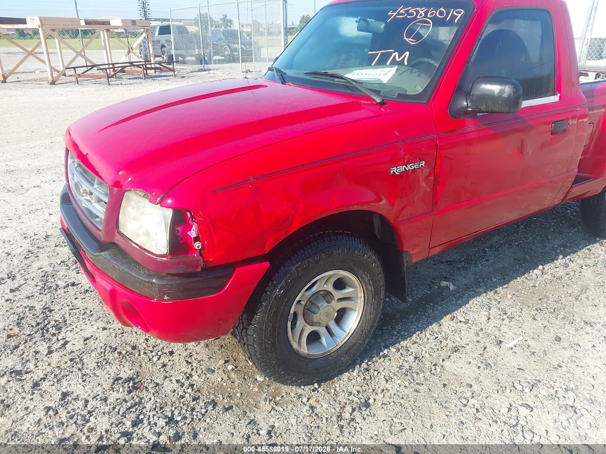 2002 Ford Ranger Edge/xl/xlt Red vin: 1FTYR10U02TA11518
