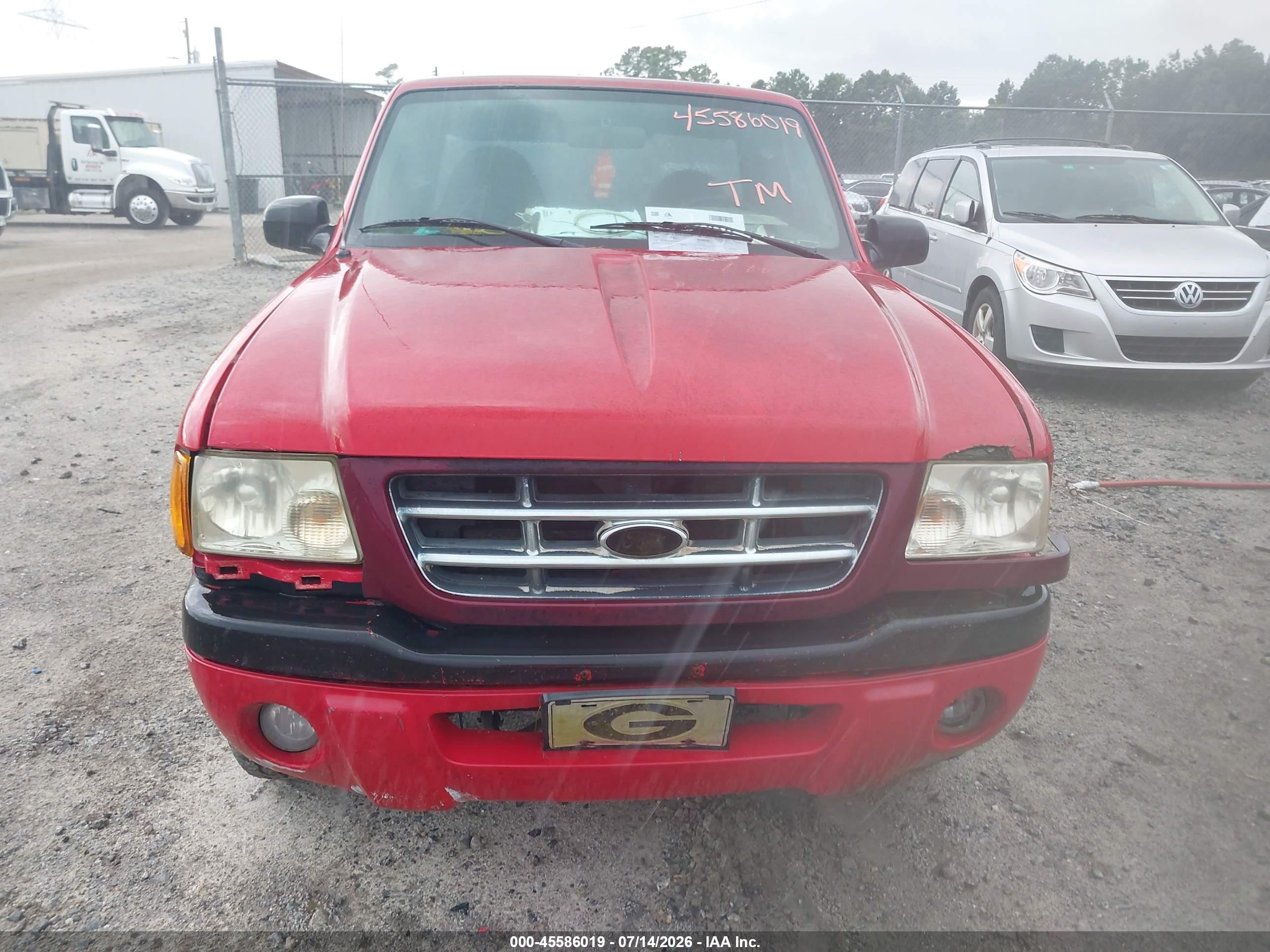 2002 Ford Ranger Edge/xl/xlt Red vin: 1FTYR10U02TA11518