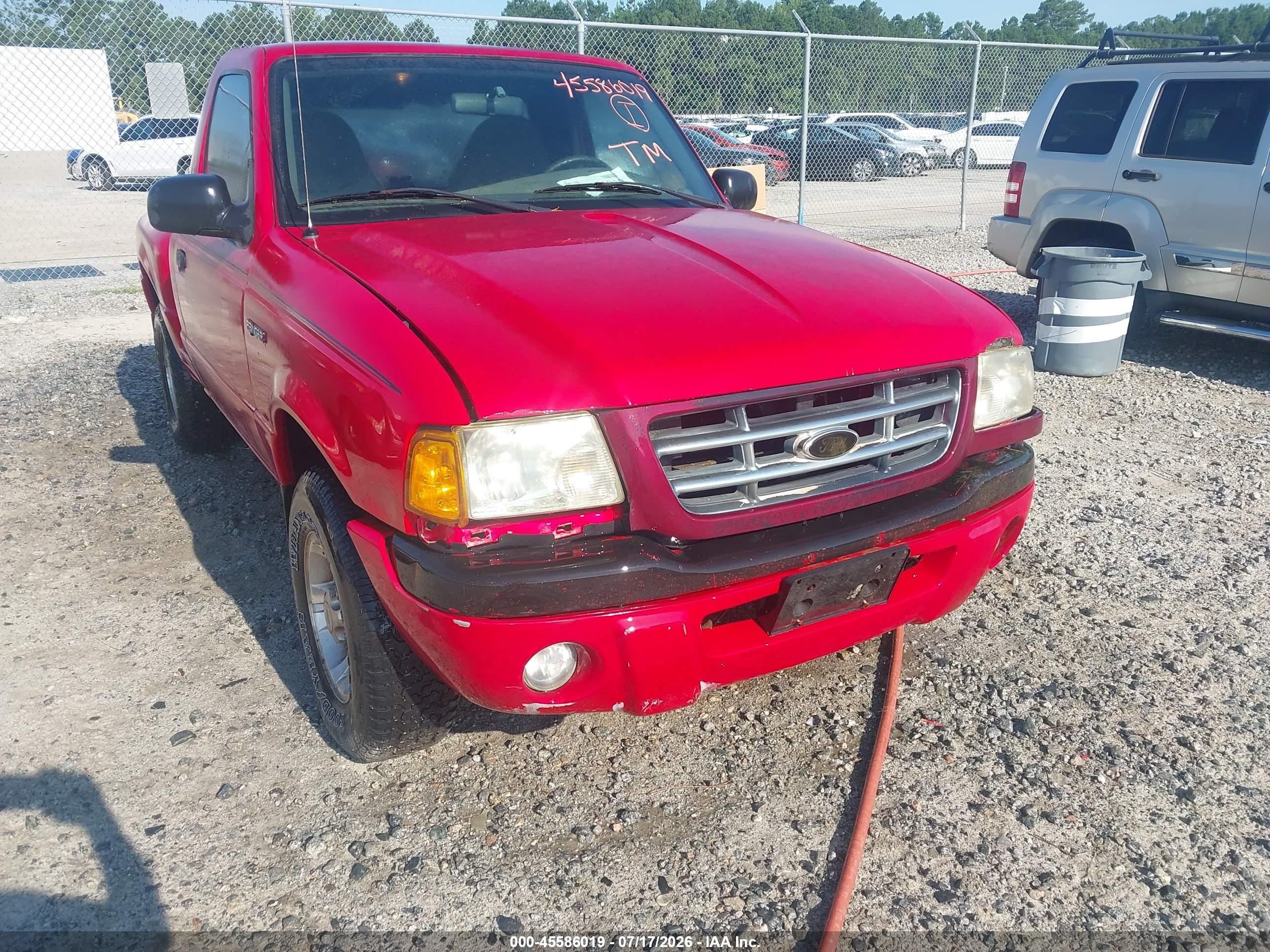 2002 Ford Ranger Edge/xl/xlt Red vin: 1FTYR10U02TA11518
