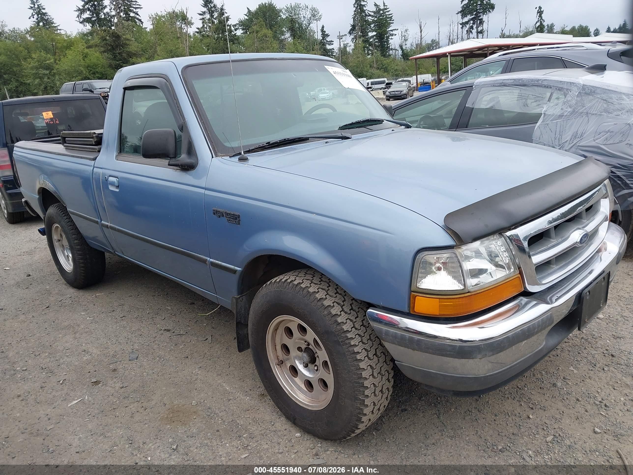 1998 Ford Ranger Splash/xl/xlt Blue vin: 1FTYR10U0WUB76789